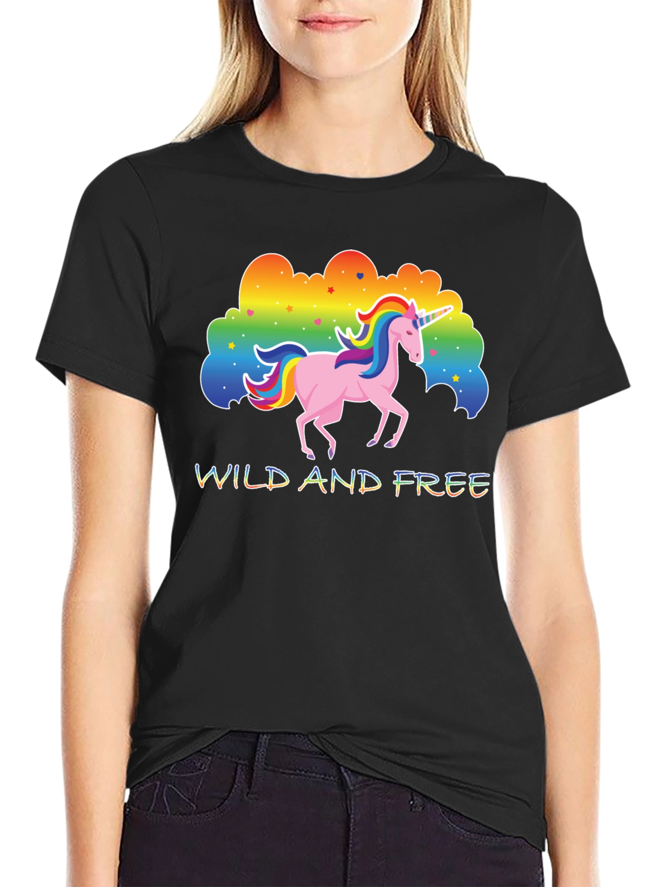 Unicorn Wild and Free Graphic T-Shirt