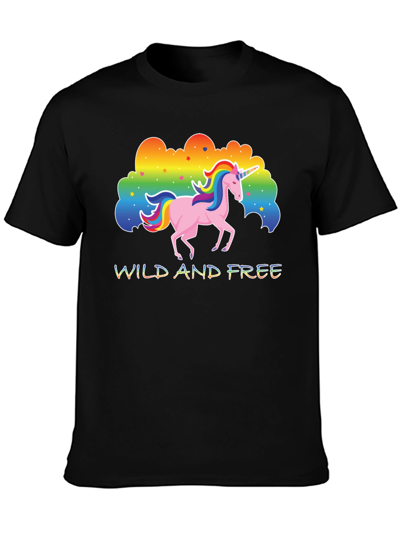Unicorn Wild and Free Graphic T-Shirt