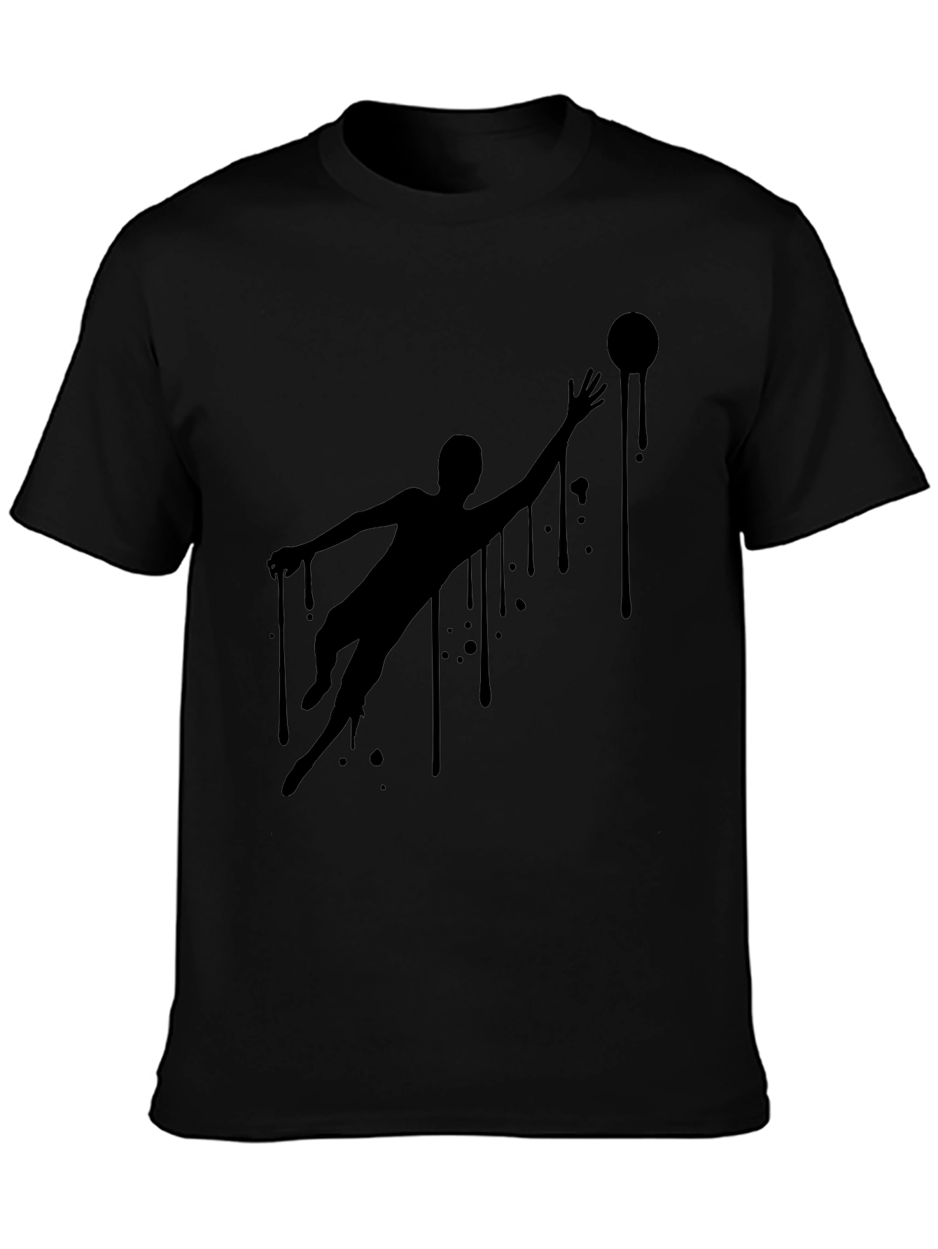 Cool Graphic Tee - Dripping Silhouette Design