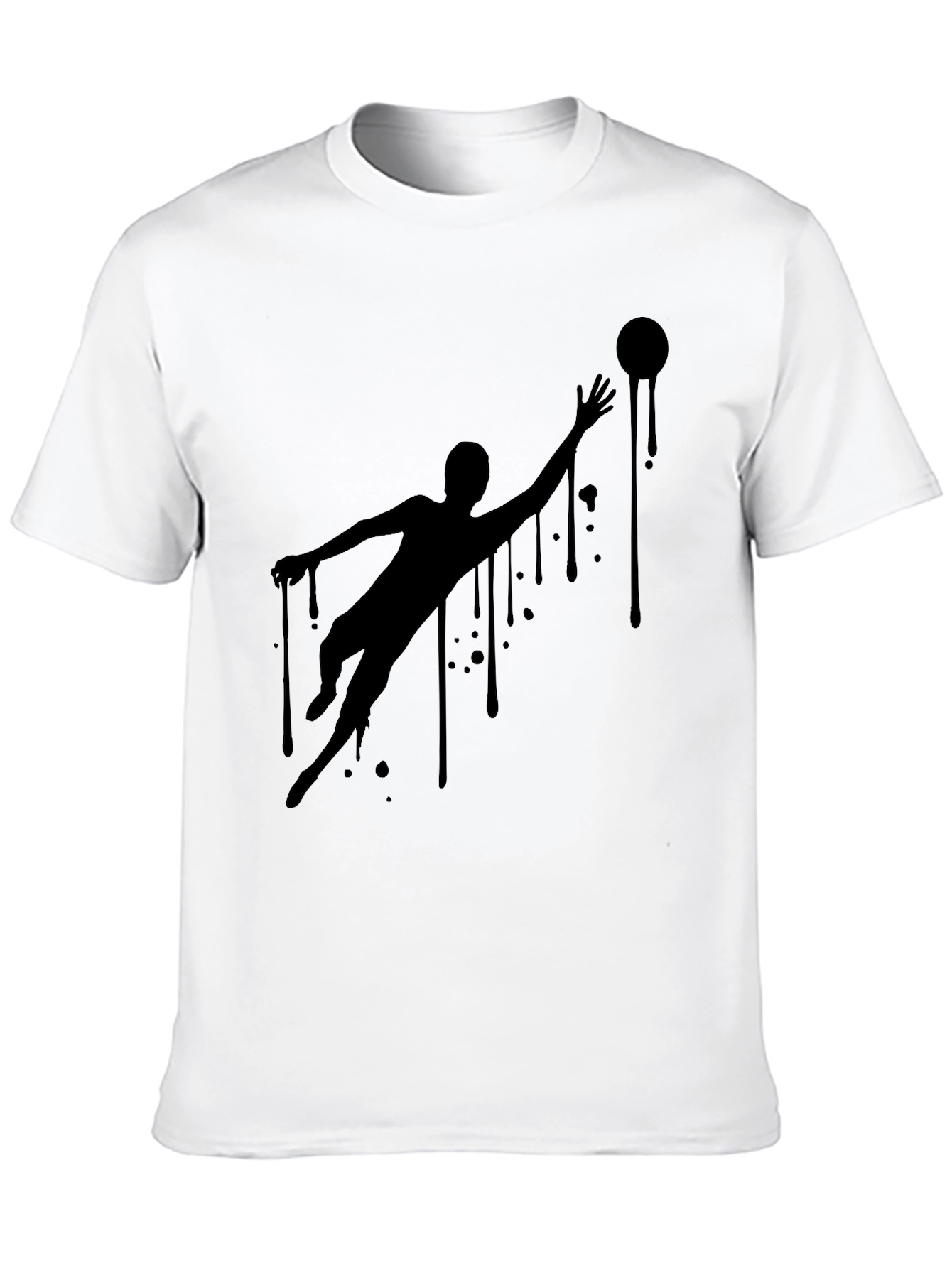 Cool Graphic Tee - Dripping Silhouette Design