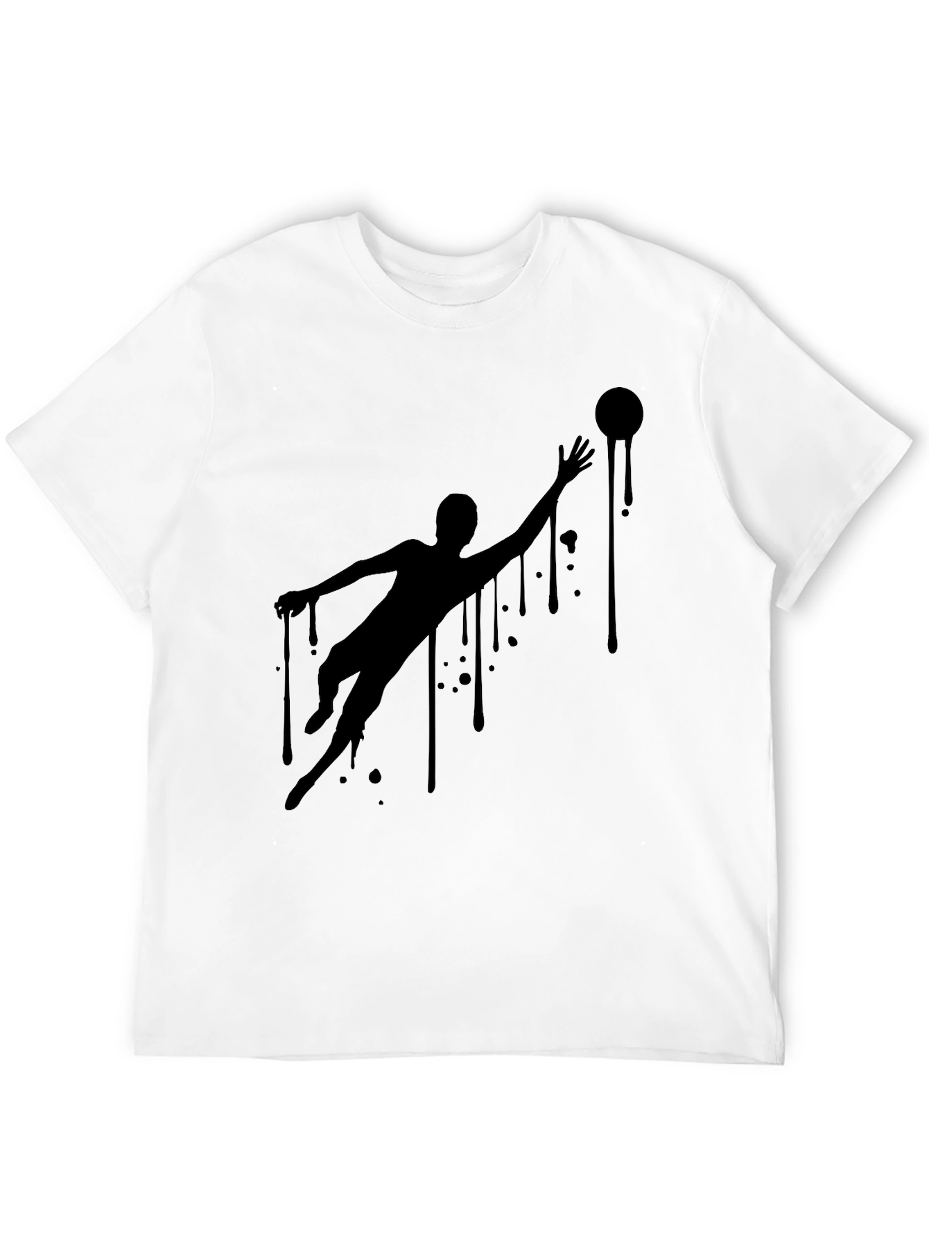 Cool Graphic Tee - Dripping Silhouette Design