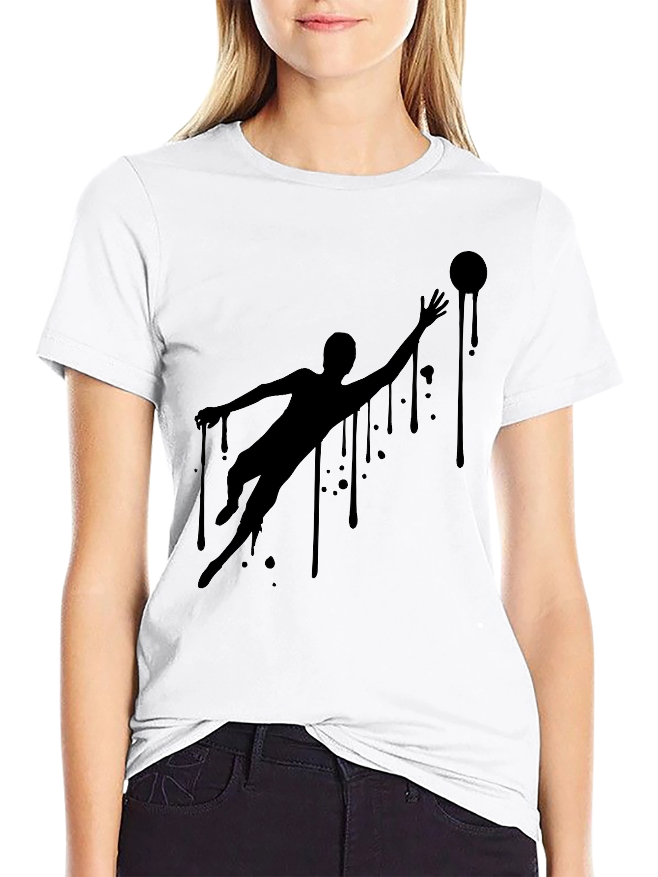 Cool Graphic Tee - Dripping Silhouette Design