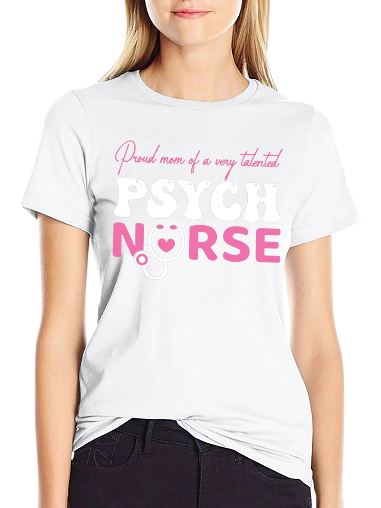 Proud Psych Nurse Mom T-Shirt