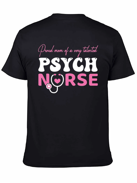 Proud Psych Nurse Mom T-Shirt
