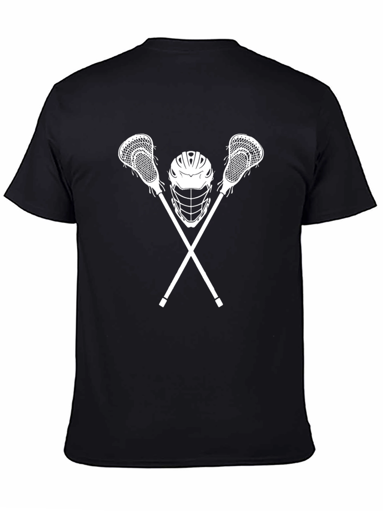 Lacrosse Sticks & Helmet Graphic Tee - Black