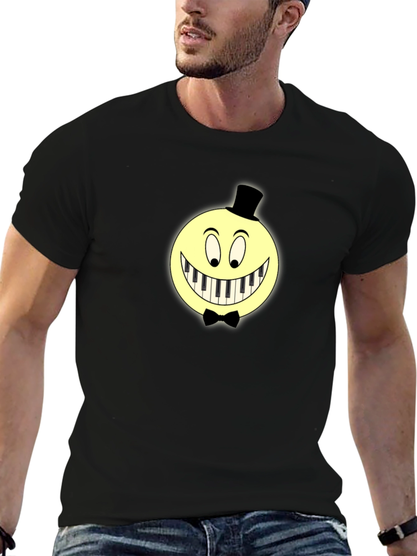 Smiley Face Piano T-Shirt
