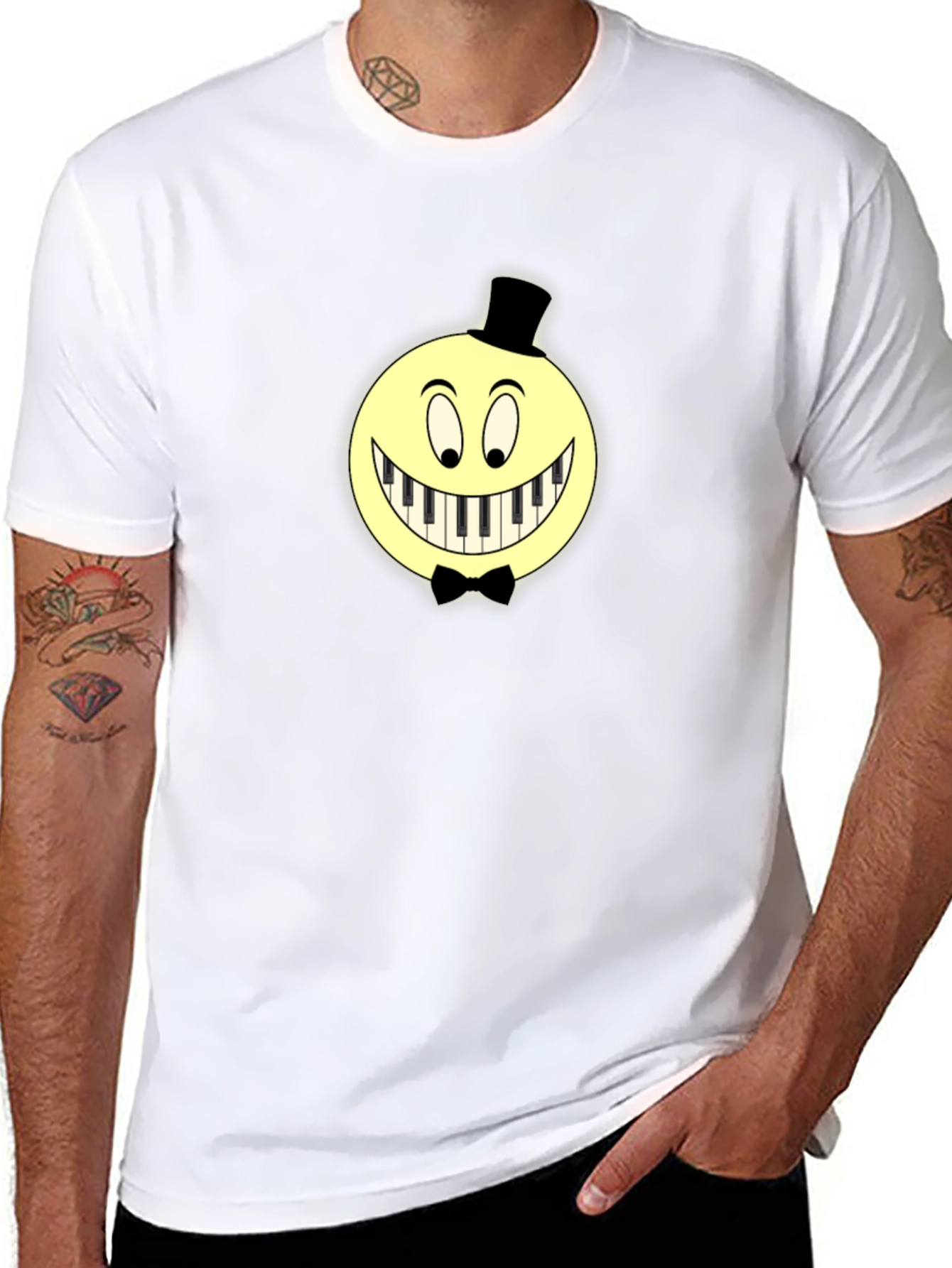 Smiley Face Piano T-Shirt