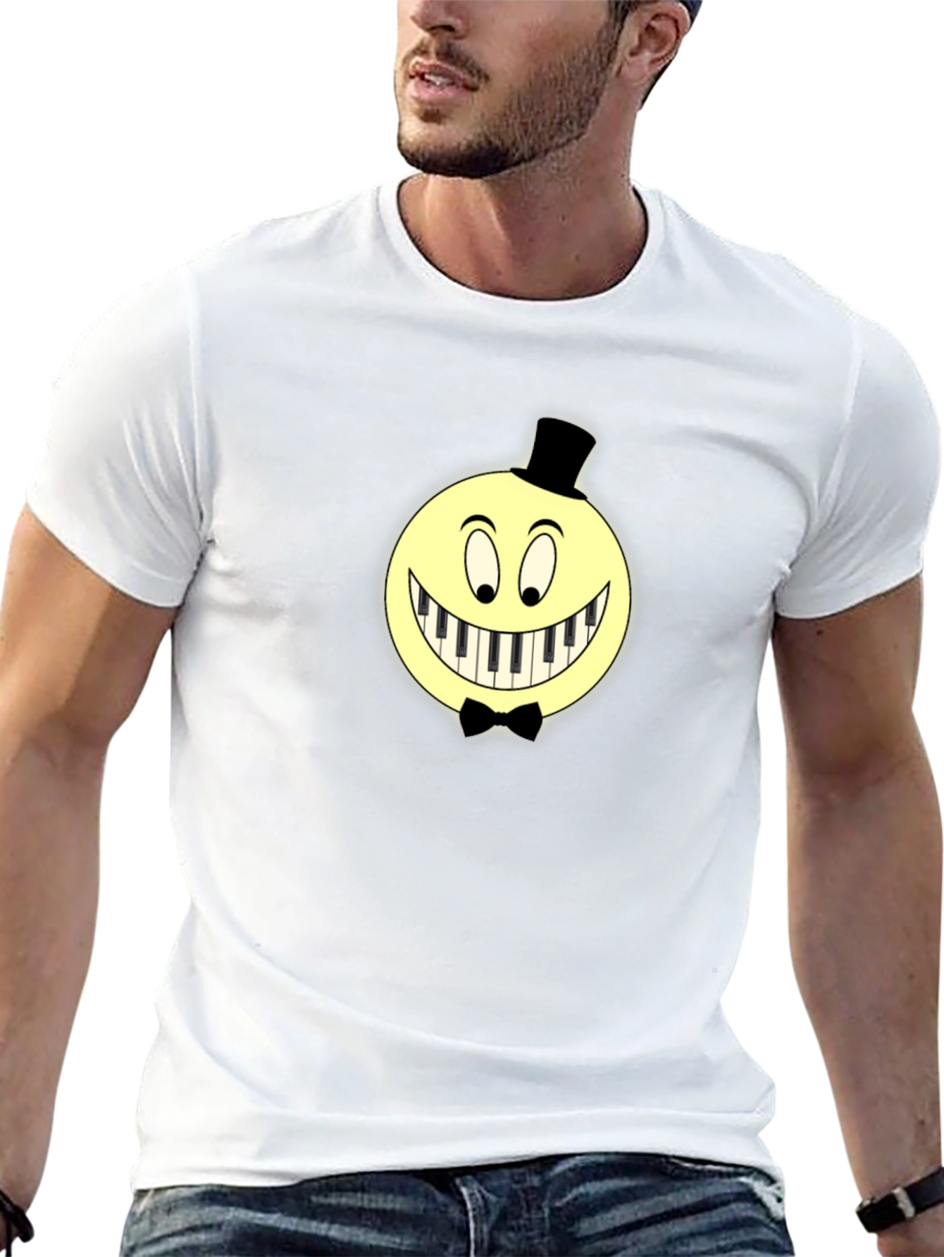 Smiley Face Piano T-Shirt