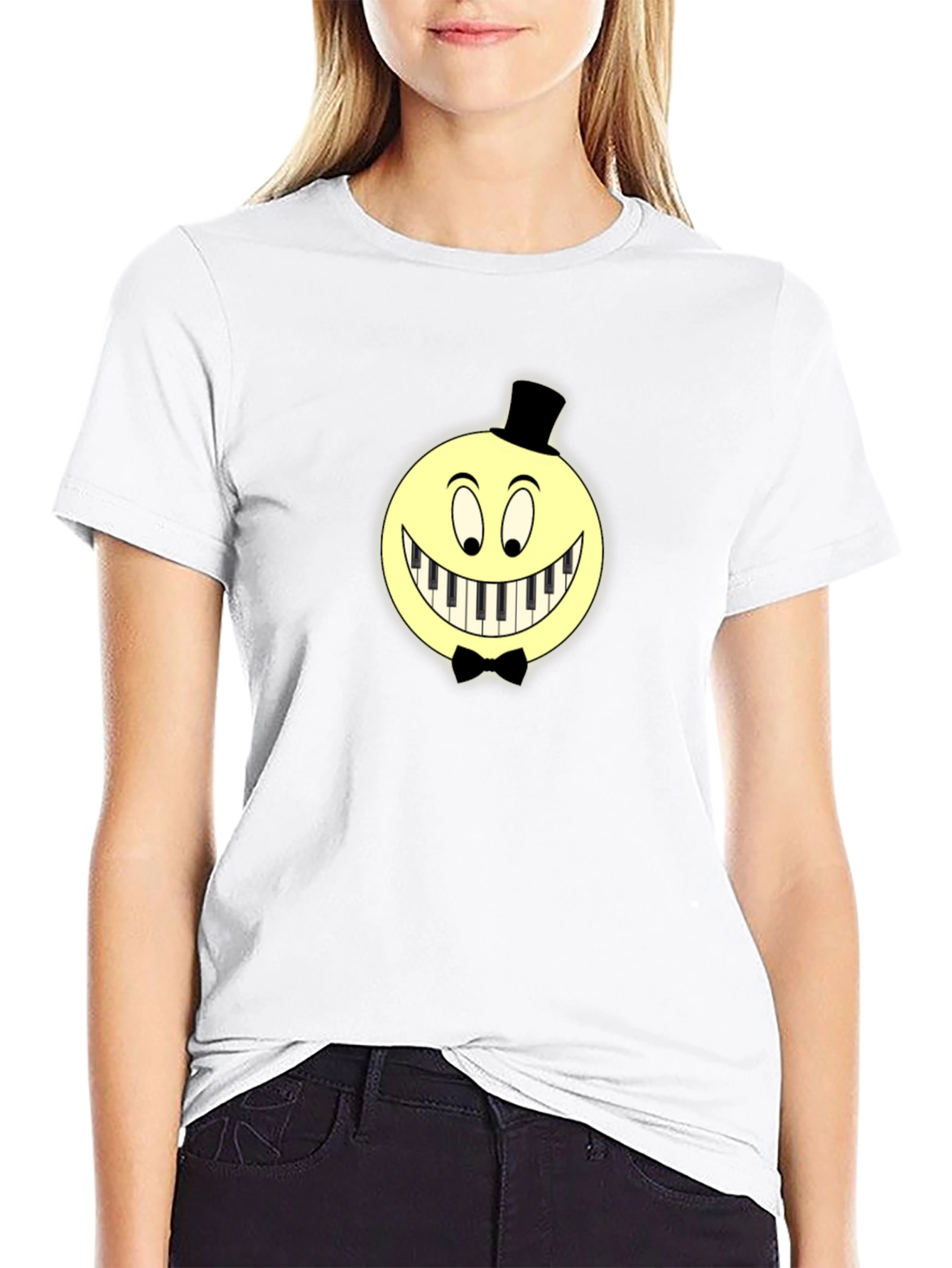 Smiley Face Piano T-Shirt