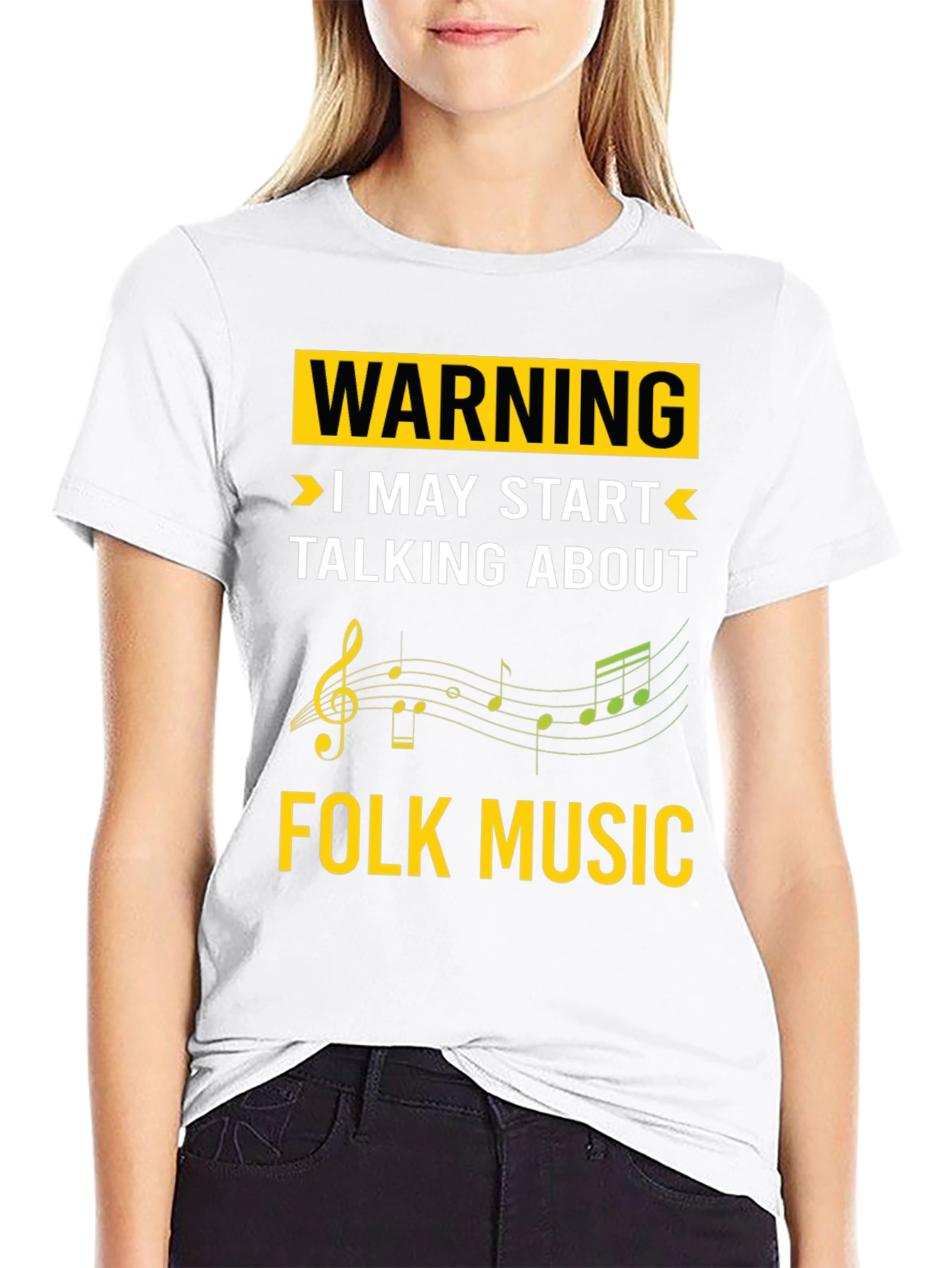 Warning Folk Music T-Shirt