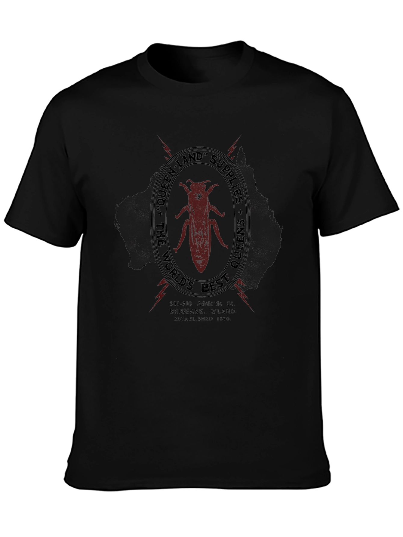 Queensland Supplies Black T-Shirt