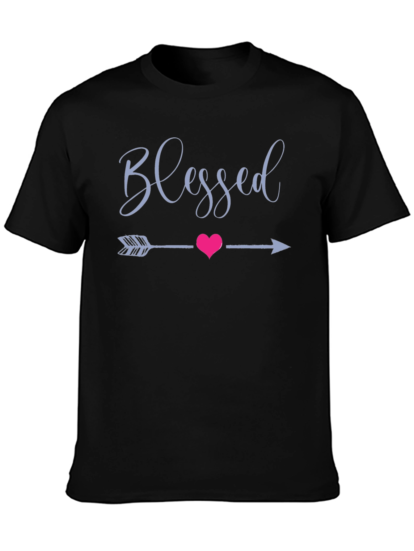 Blessed Heart Arrow Graphic Tee - Black
