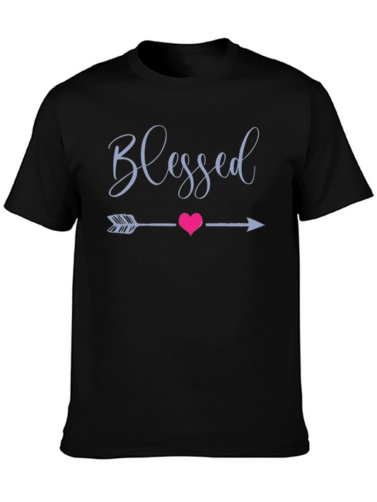 Blessed Heart Arrow Graphic Tee - Black
