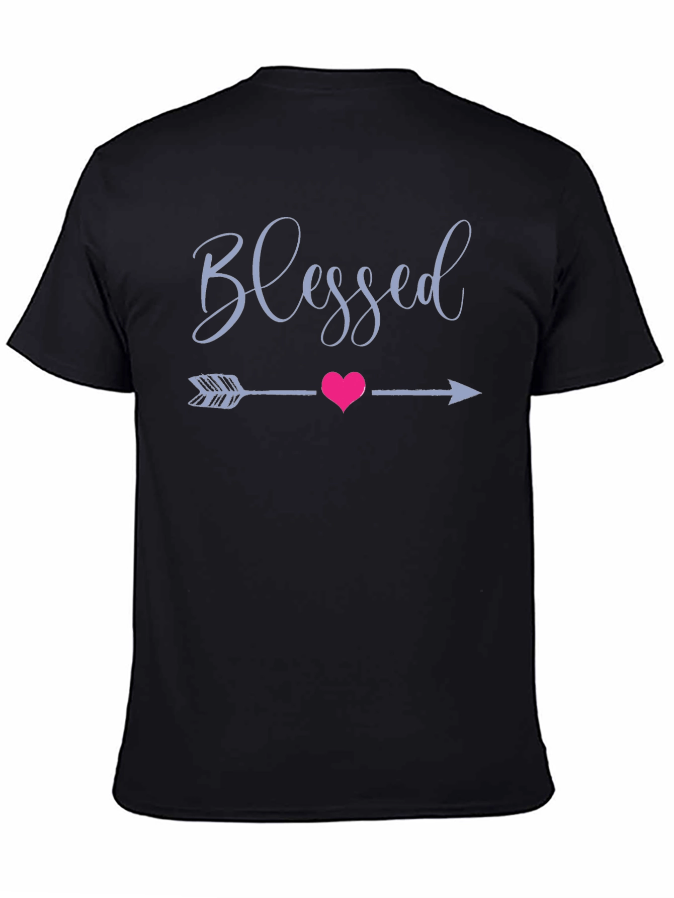 Blessed Heart Arrow Graphic Tee - Black