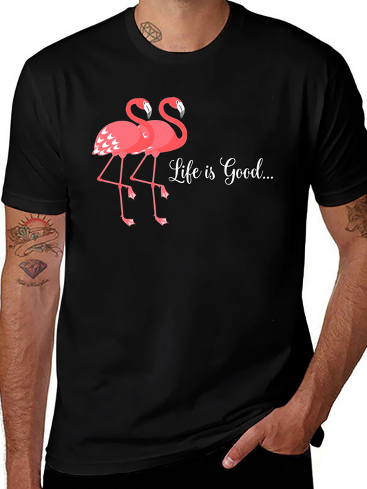 Life is Good Flamingo Graphic T-Shirt
