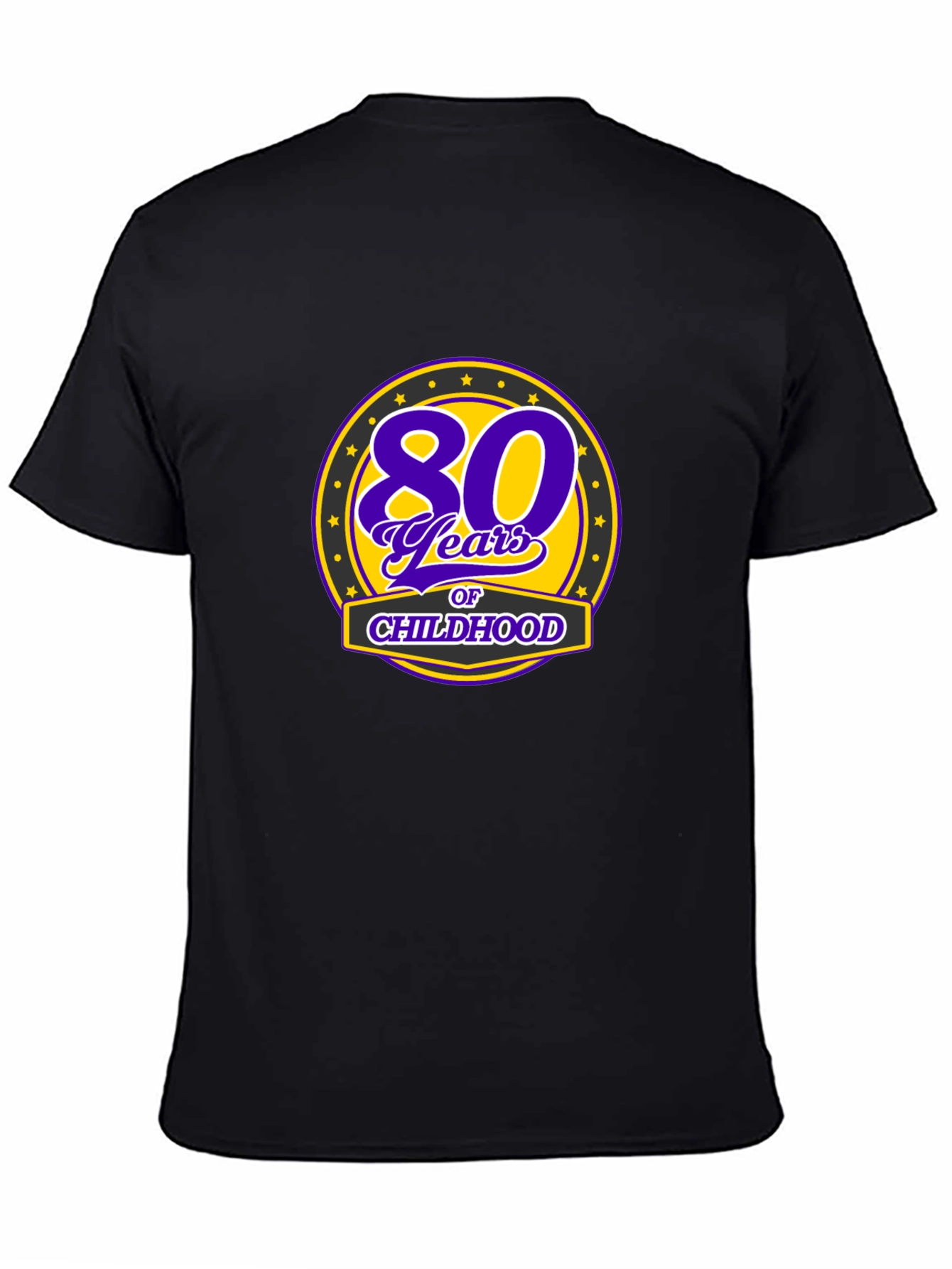 80 Years of Childhood Black T-Shirt