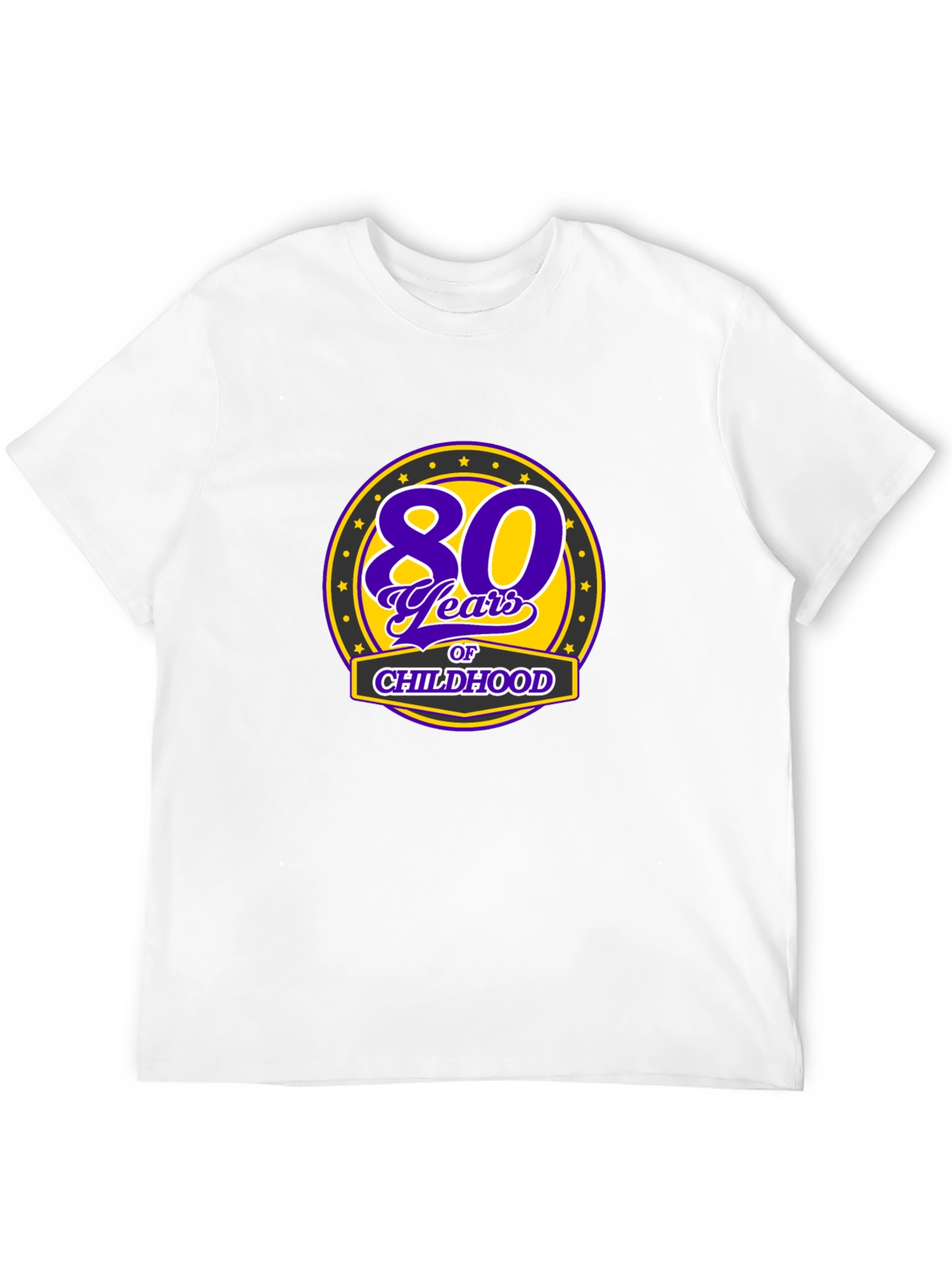 80 Years of Childhood Black T-Shirt