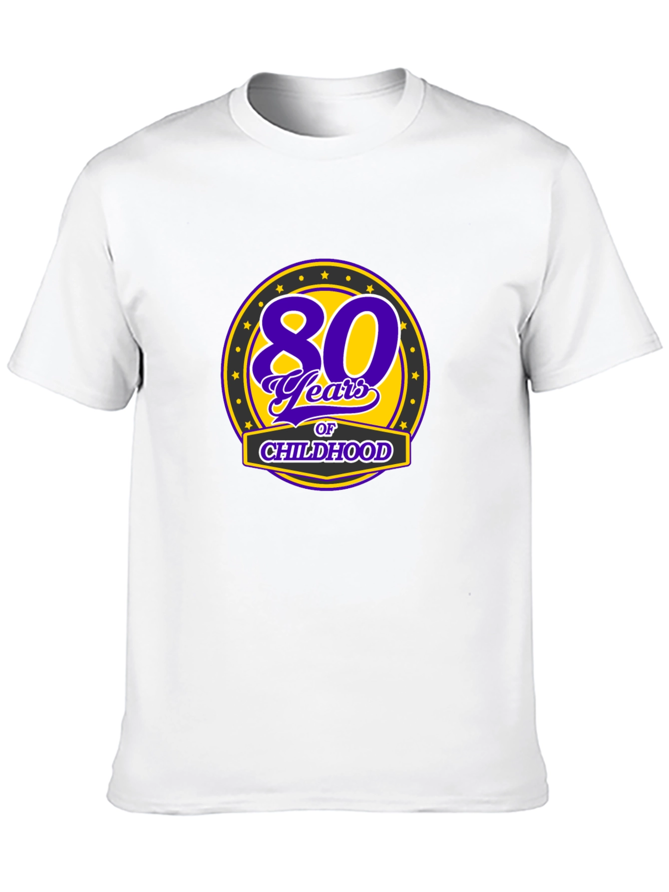 80 Years of Childhood Black T-Shirt