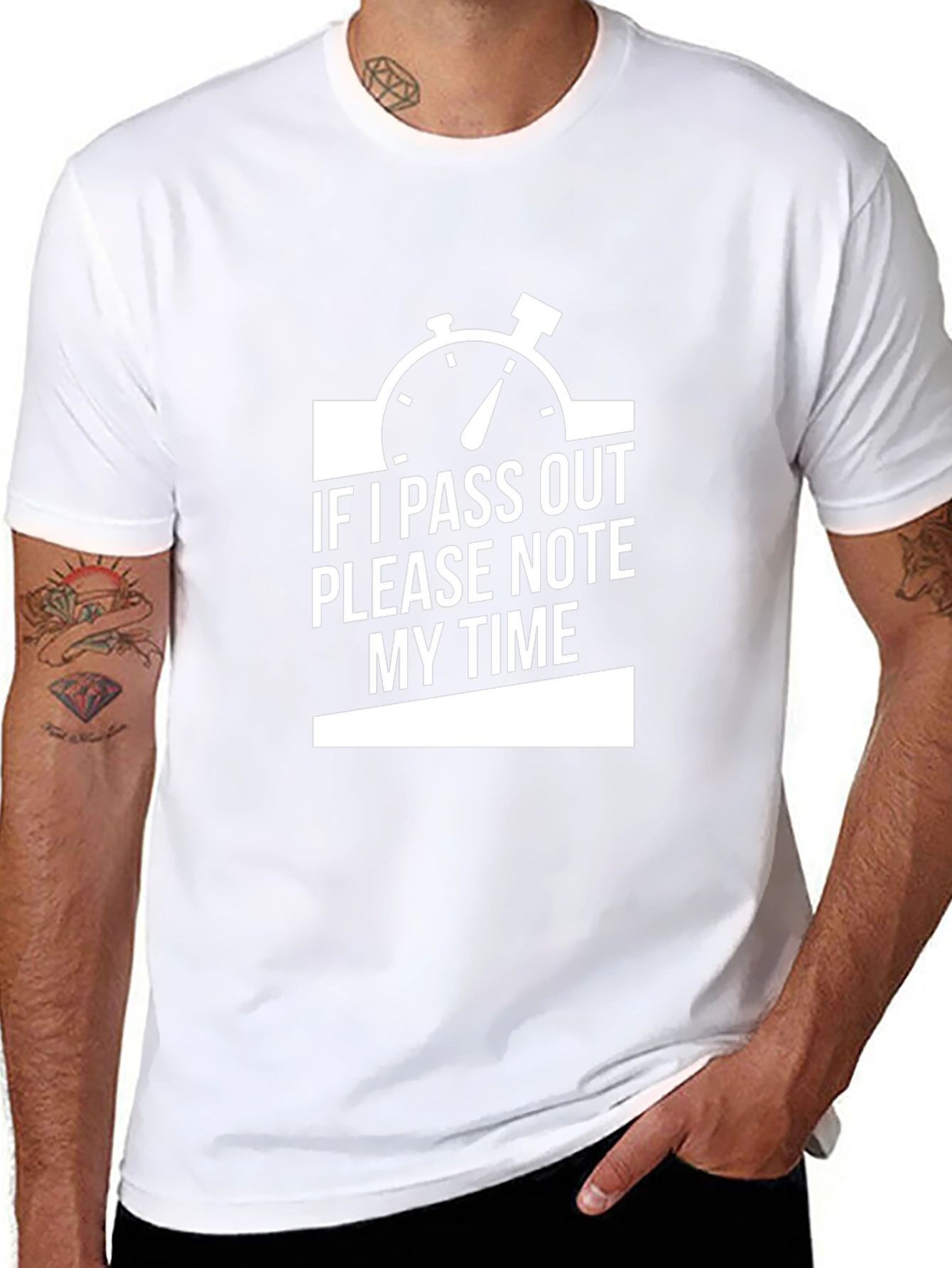Funny Sarcastic If I Pass Out Mens T-Shirt