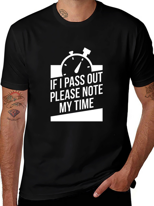 Funny Sarcastic If I Pass Out Mens T-Shirt