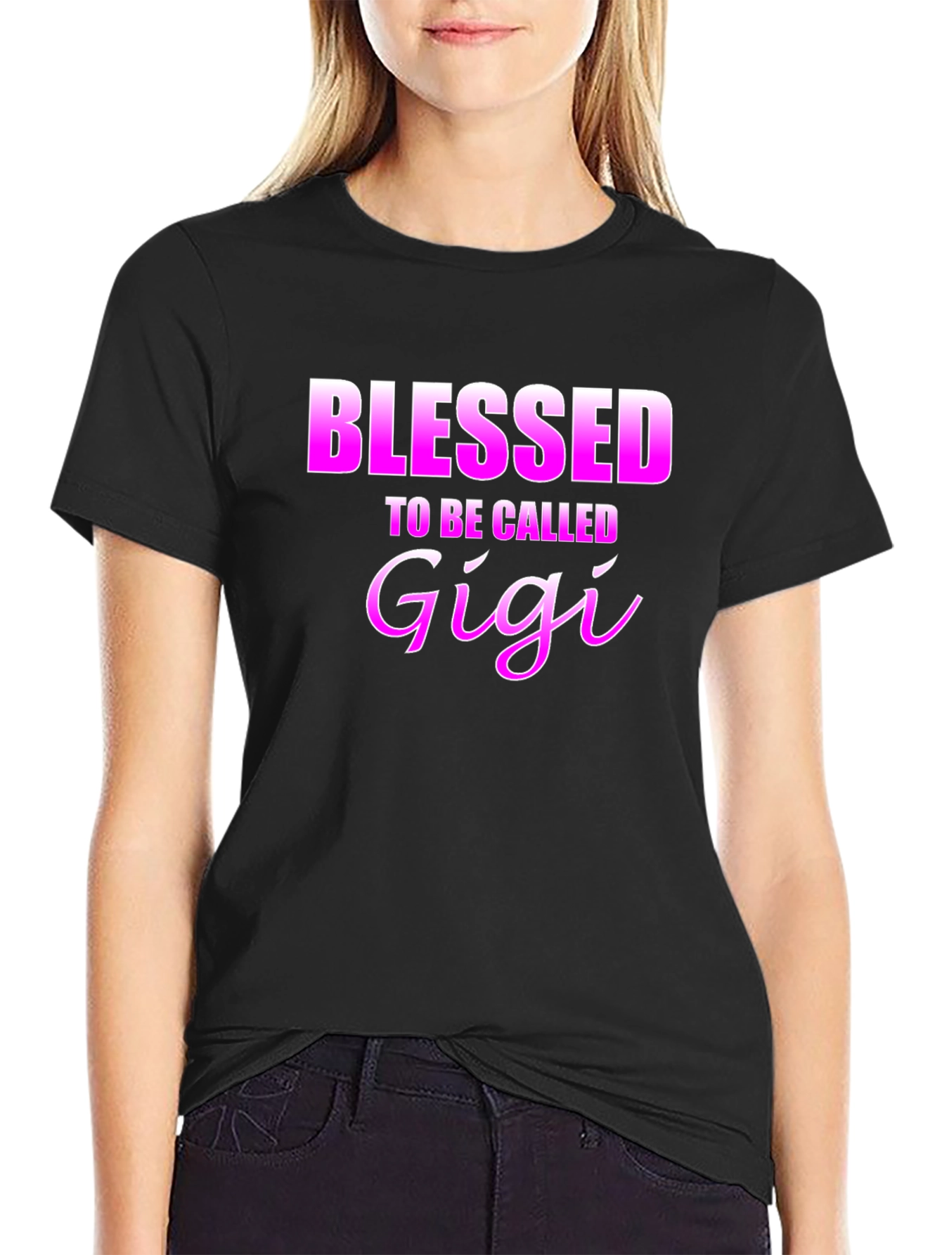 Blessed to be Called Gigi - Black T-Shirt