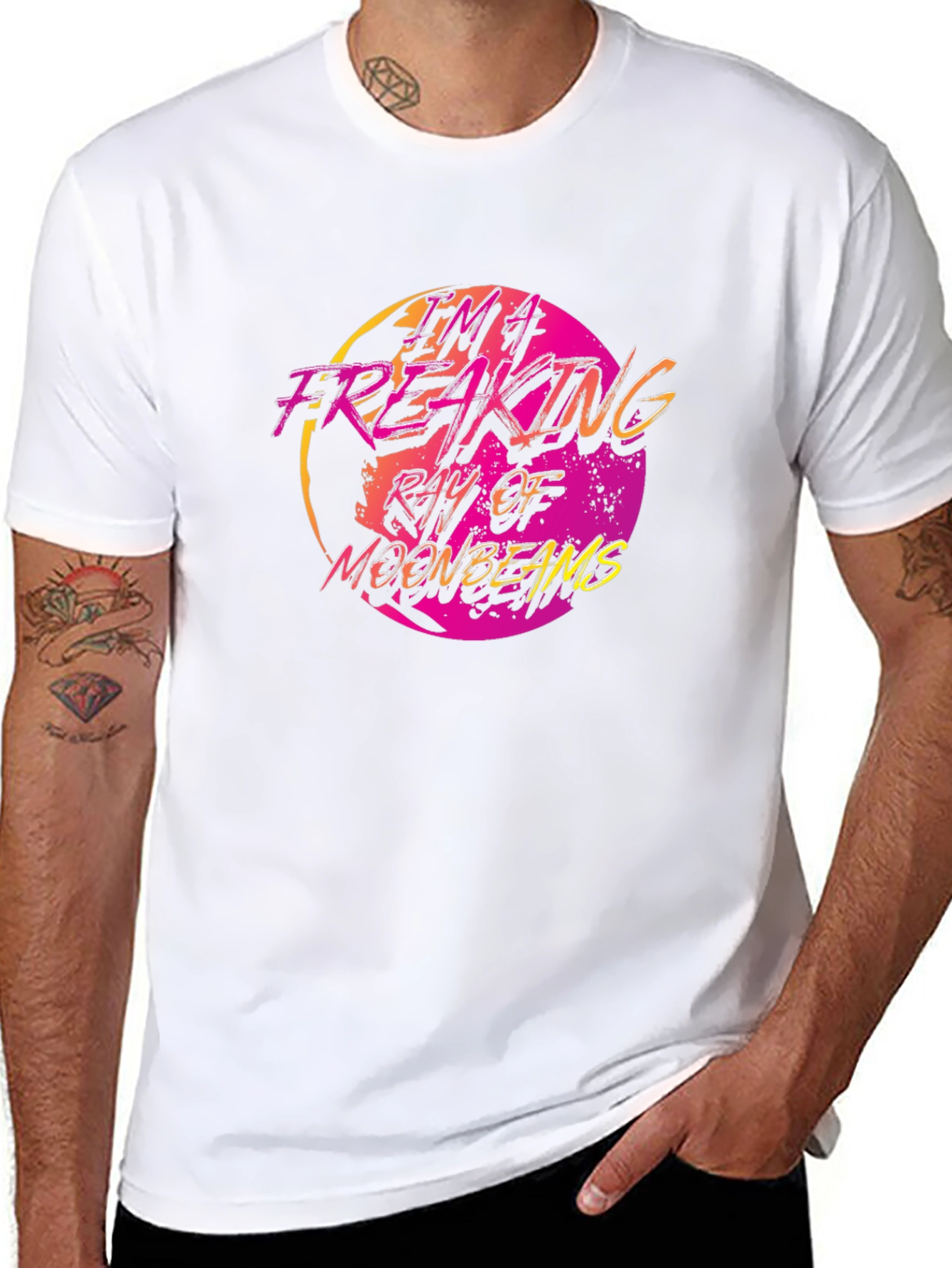 Retro Moonbeams Graphic Tee - Black