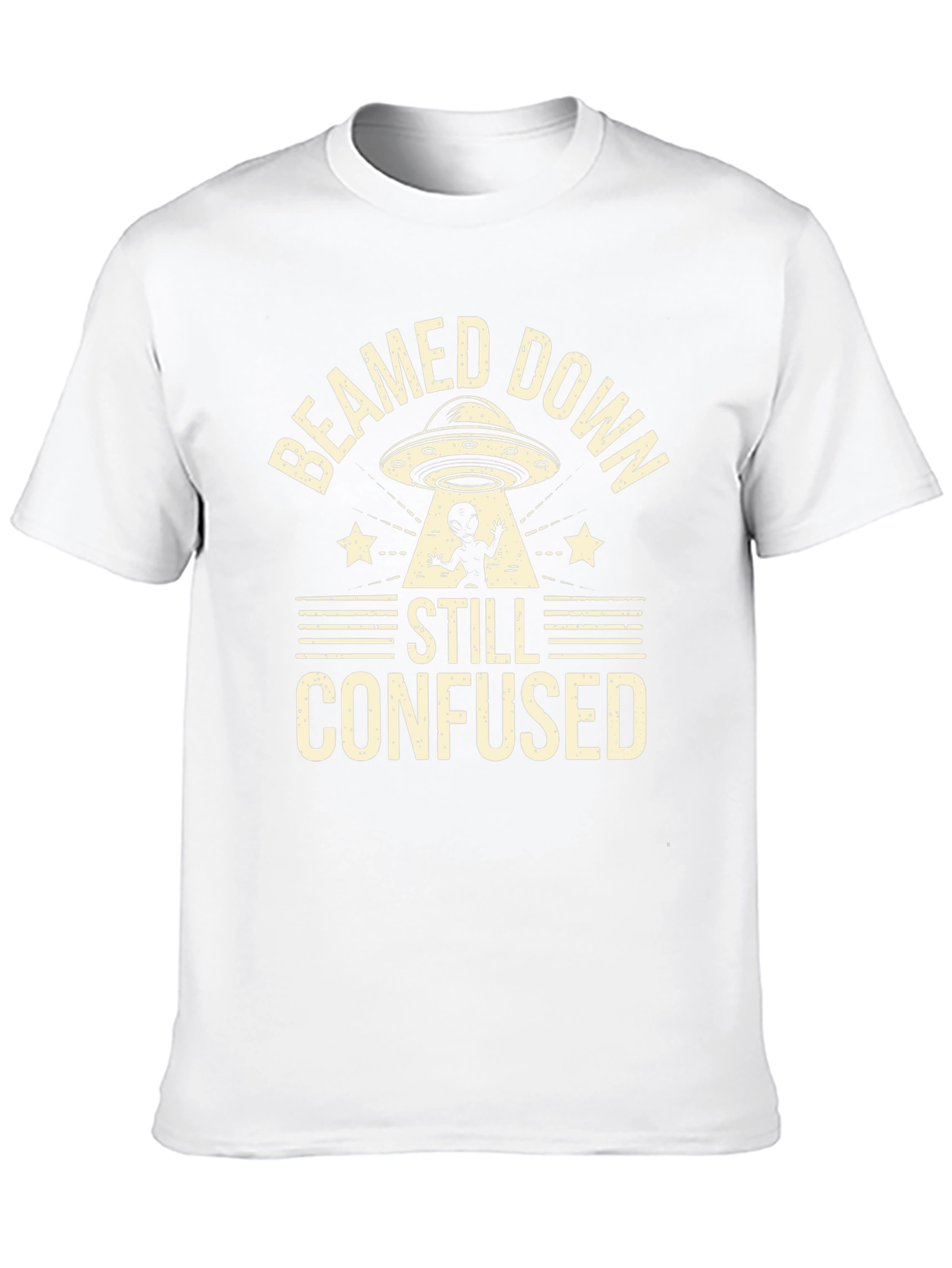 Beamed Down Still Confused UFO Graphic T-Shirt