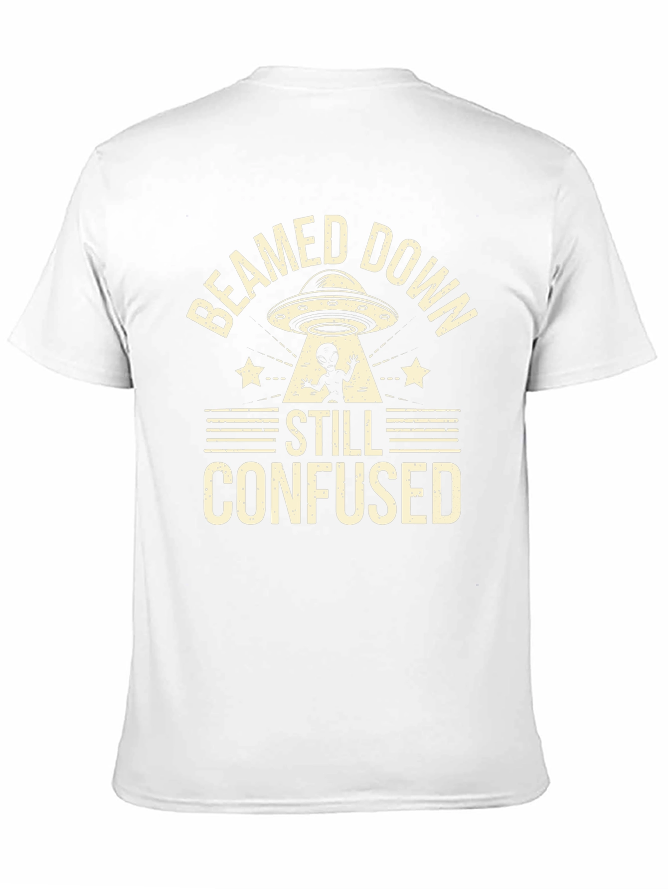Beamed Down Still Confused UFO Graphic T-Shirt