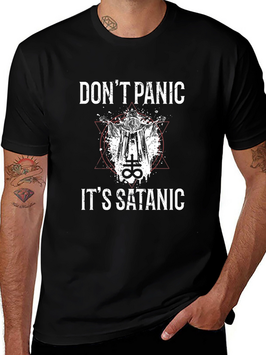 Dont Panic Its Satanic Graphic Tee