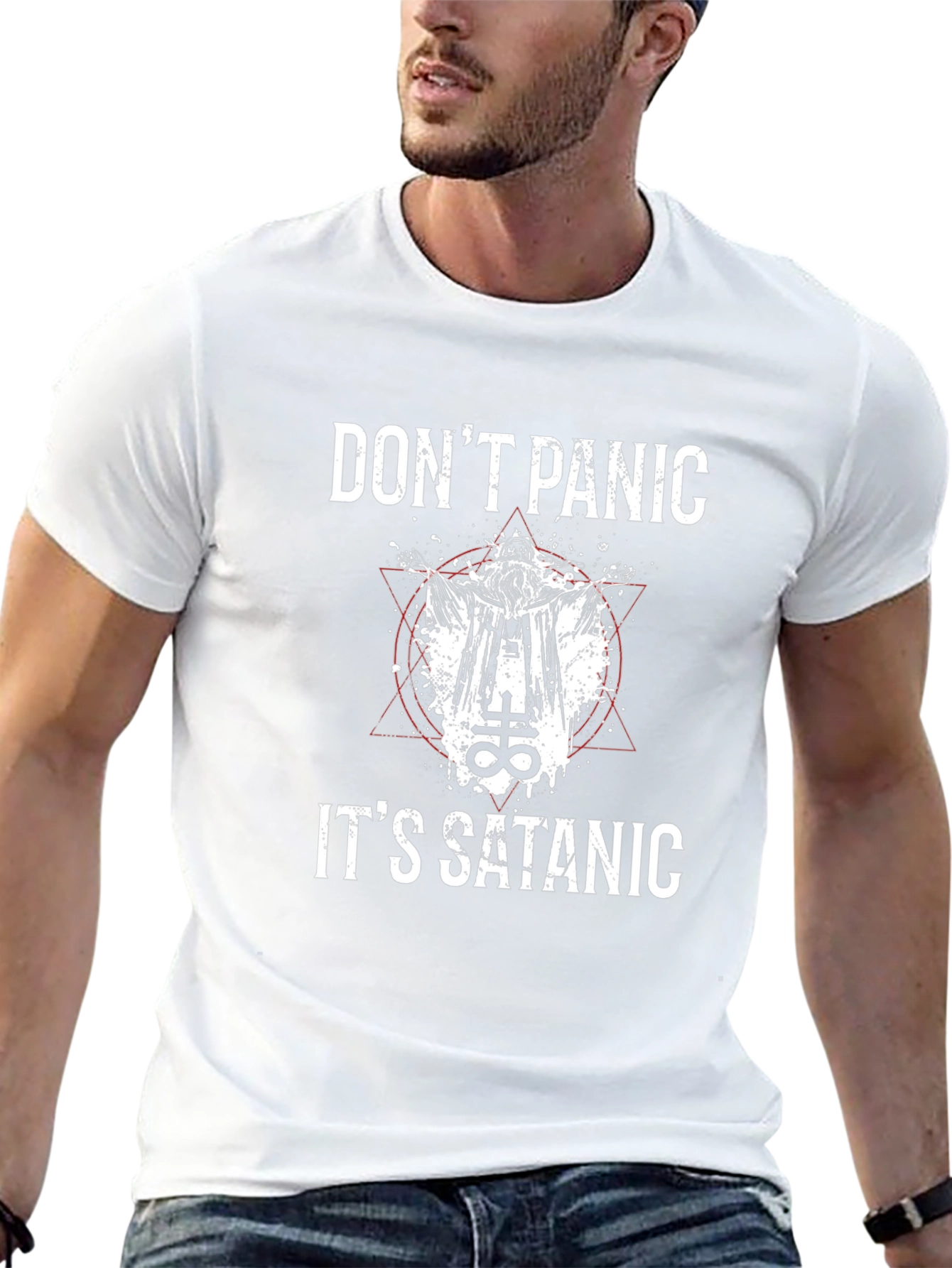 Dont Panic Its Satanic Graphic Tee