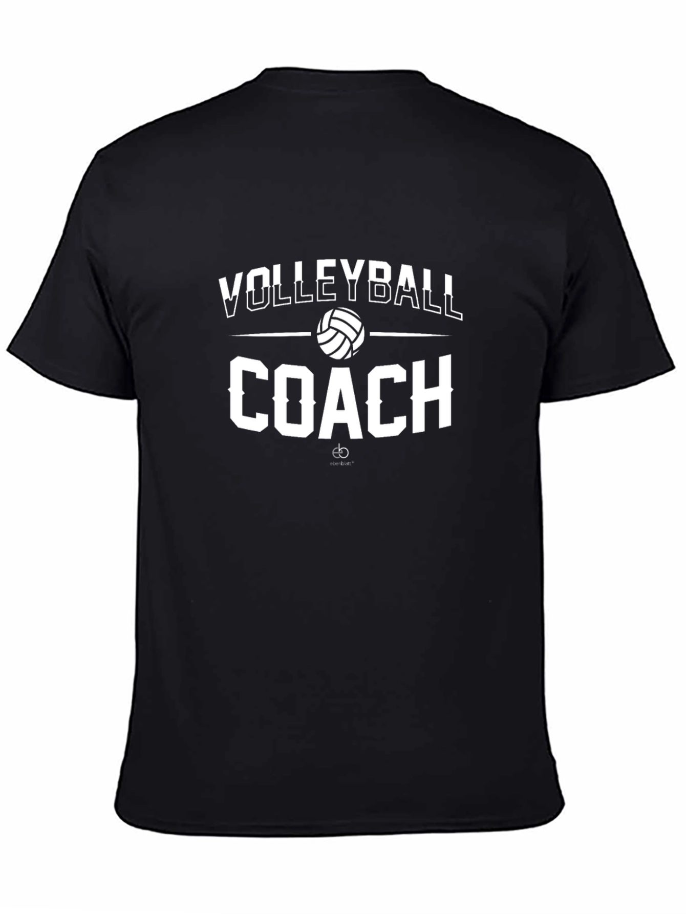 Volleyball Coach T-Shirt - Black Crew Neck Tee