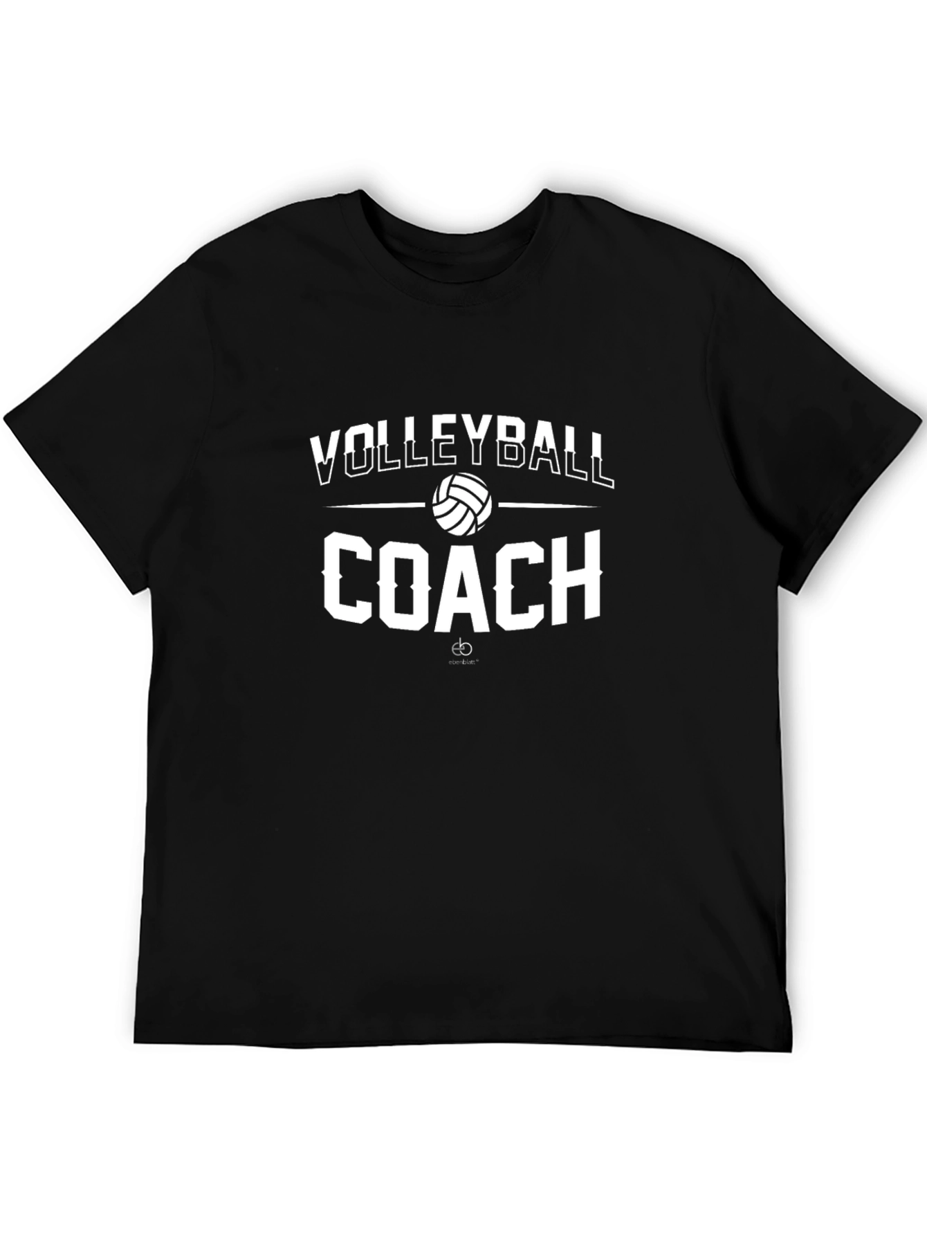Volleyball Coach T-Shirt - Black Crew Neck Tee