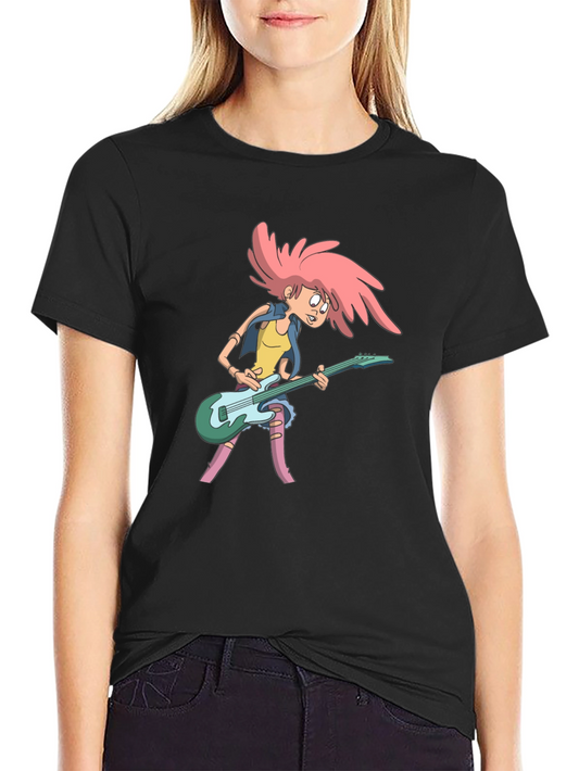 Cool Cartoon Rocker Graphic T-Shirt