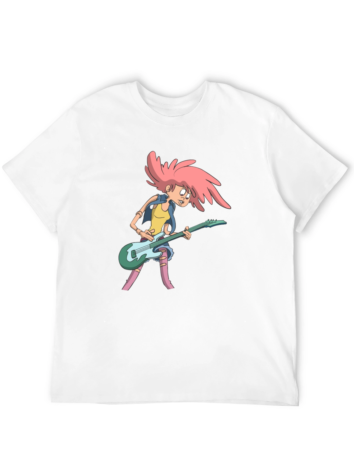 Cool Cartoon Rocker Graphic T-Shirt