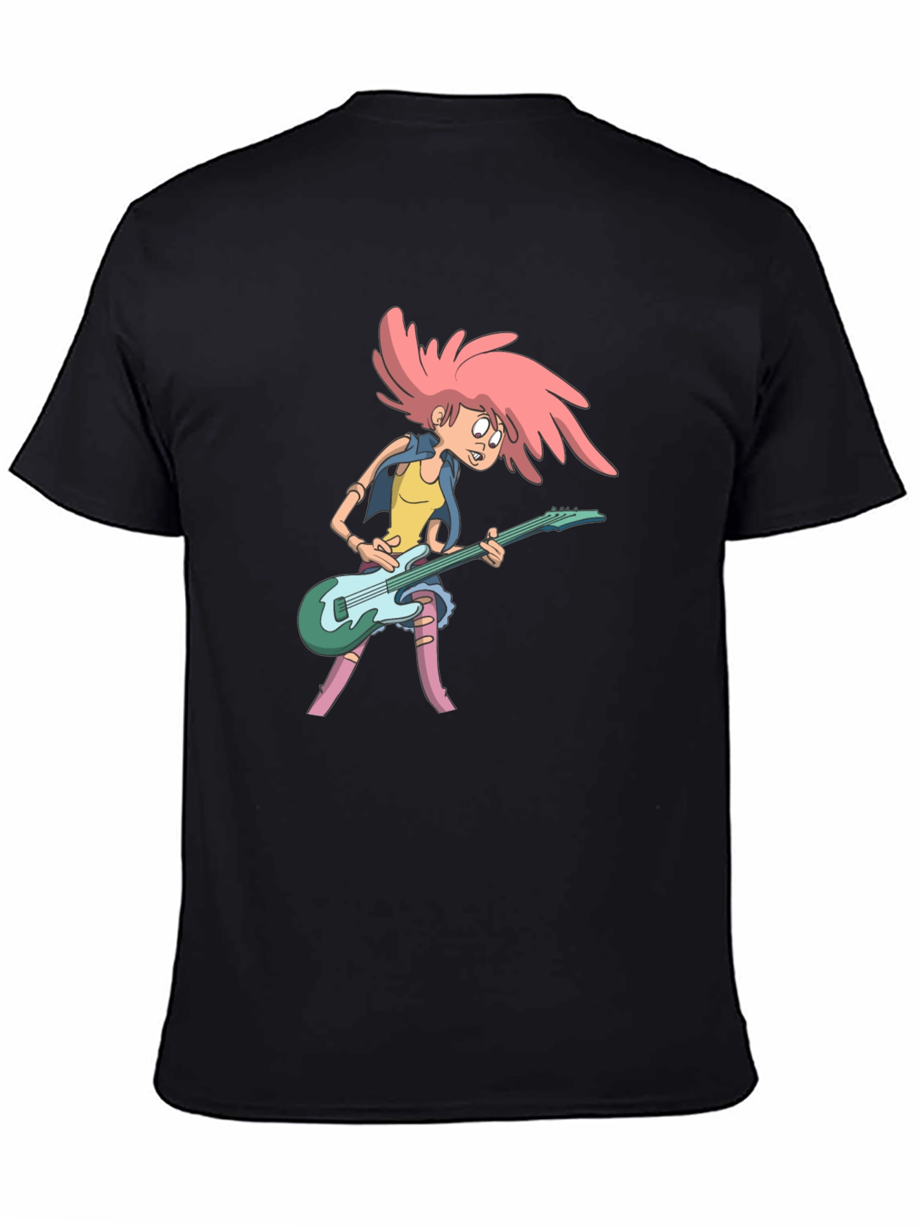 Cool Cartoon Rocker Graphic T-Shirt