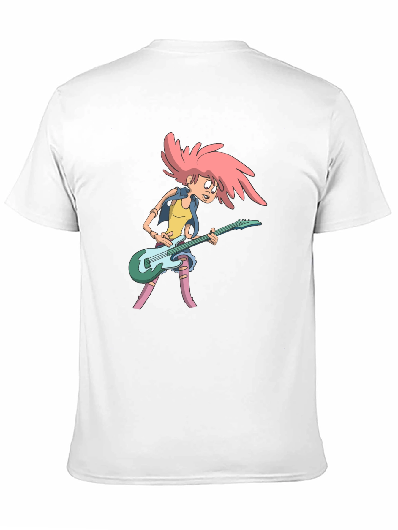 Cool Cartoon Rocker Graphic T-Shirt