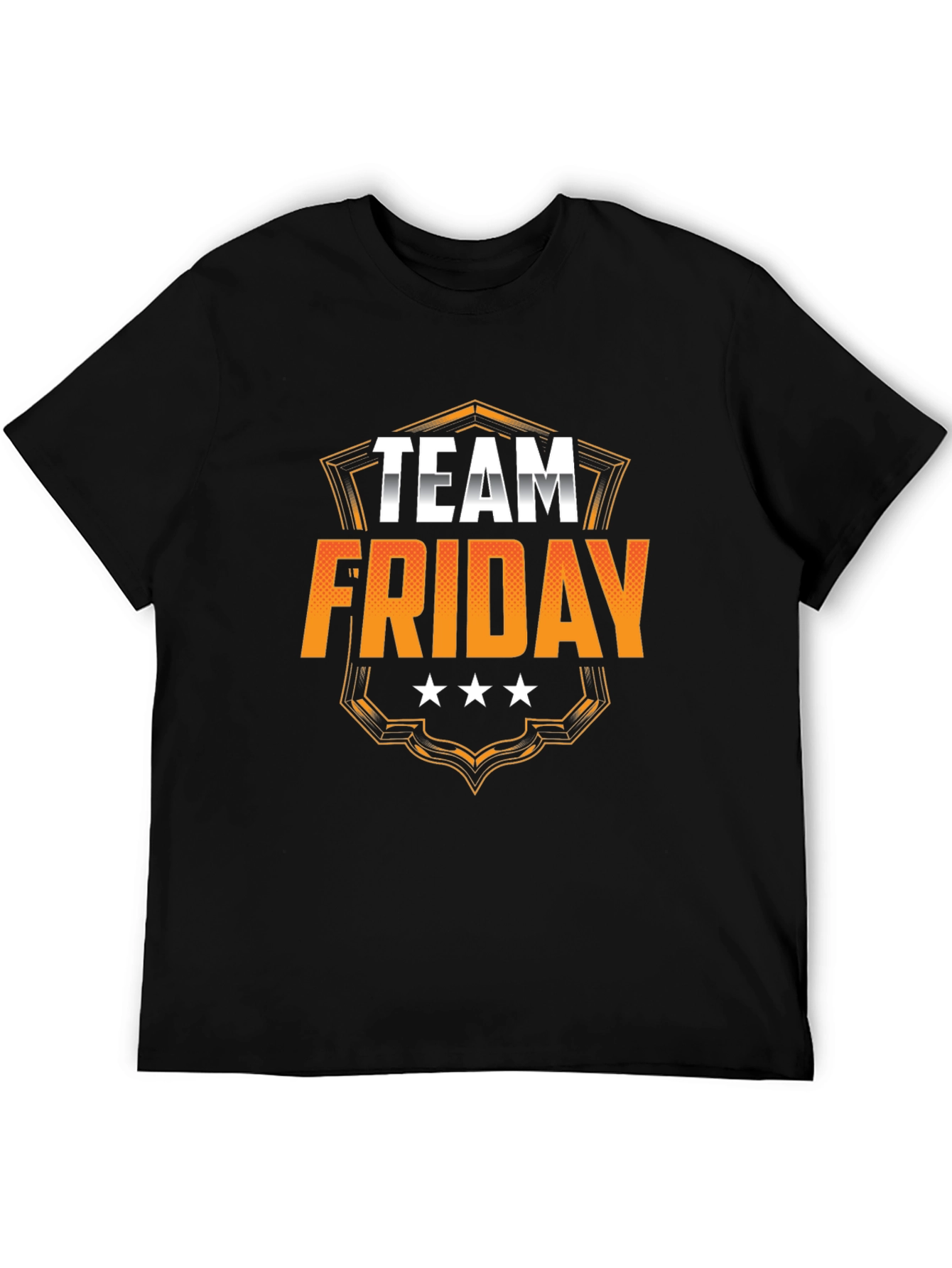 Team Friday Graphic T-Shirt - Black Cotton Crewneck