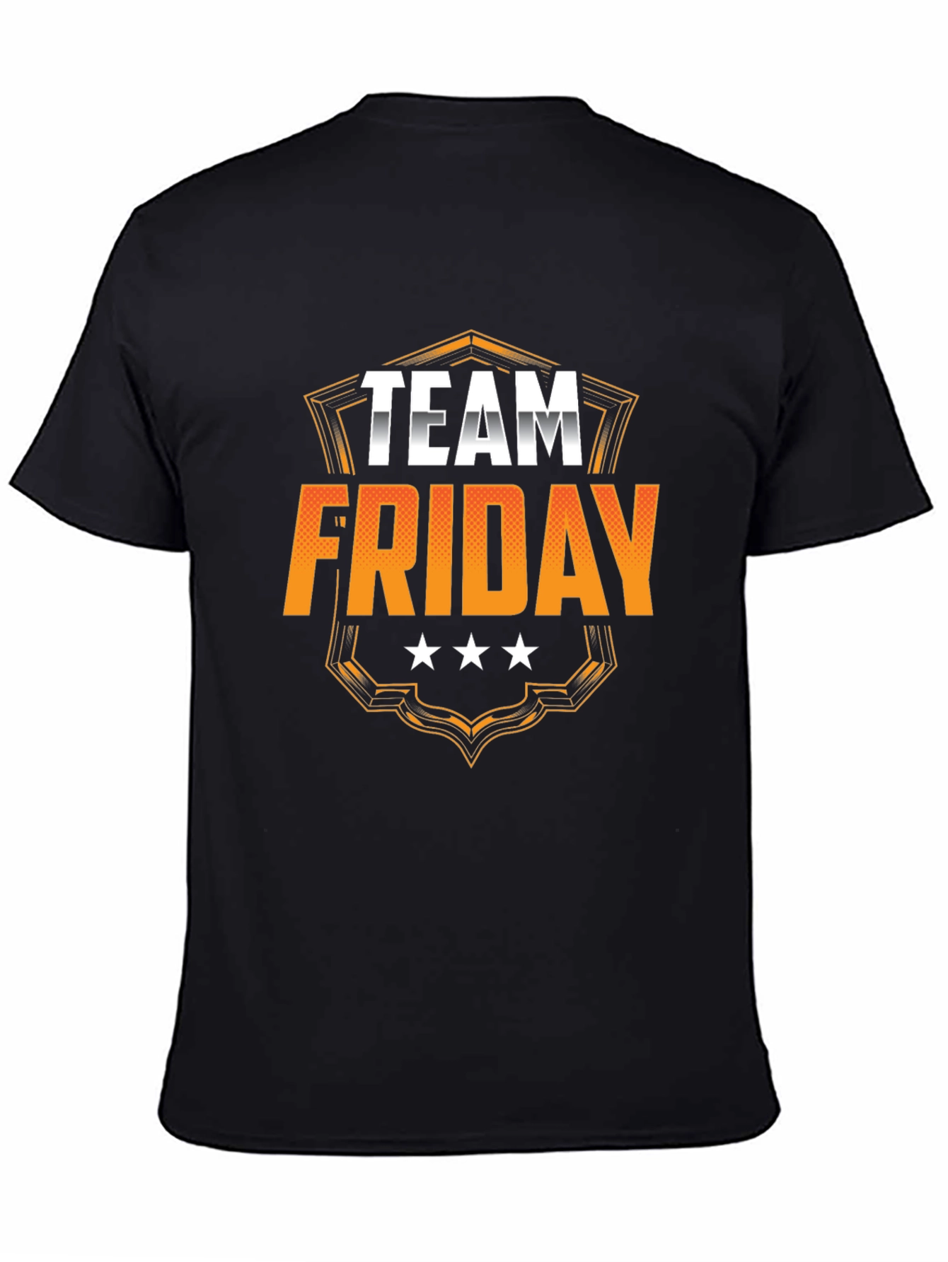 Team Friday Graphic T-Shirt - Black Cotton Crewneck