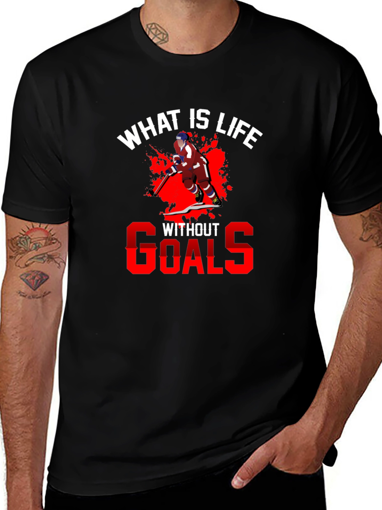 Hockey T-Shirt - What is Life Without Goals?