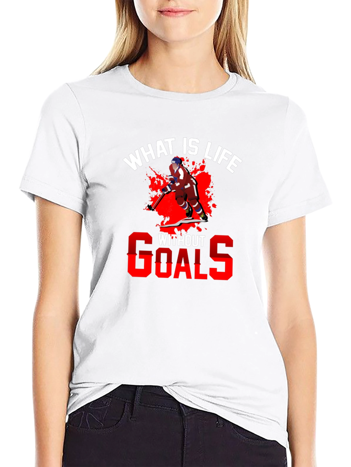 Hockey T-Shirt - What is Life Without Goals?