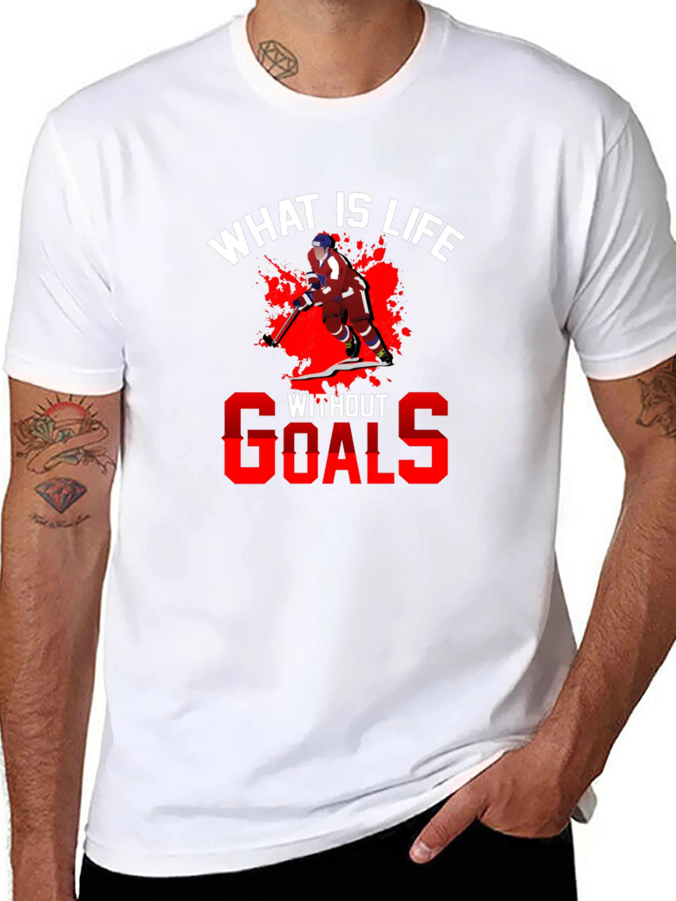 Hockey T-Shirt - What is Life Without Goals?