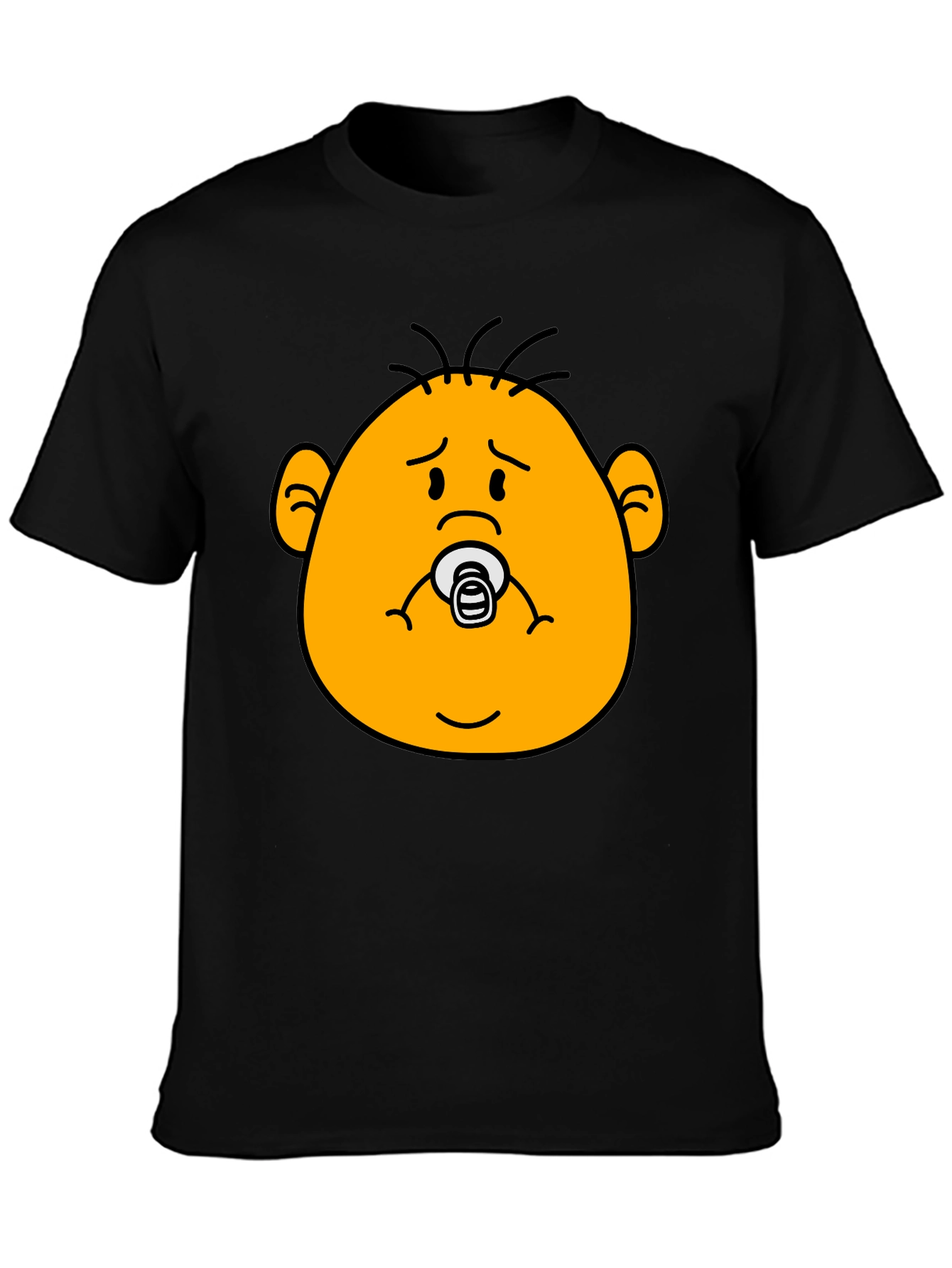 Funny Baby Face Black T-Shirt