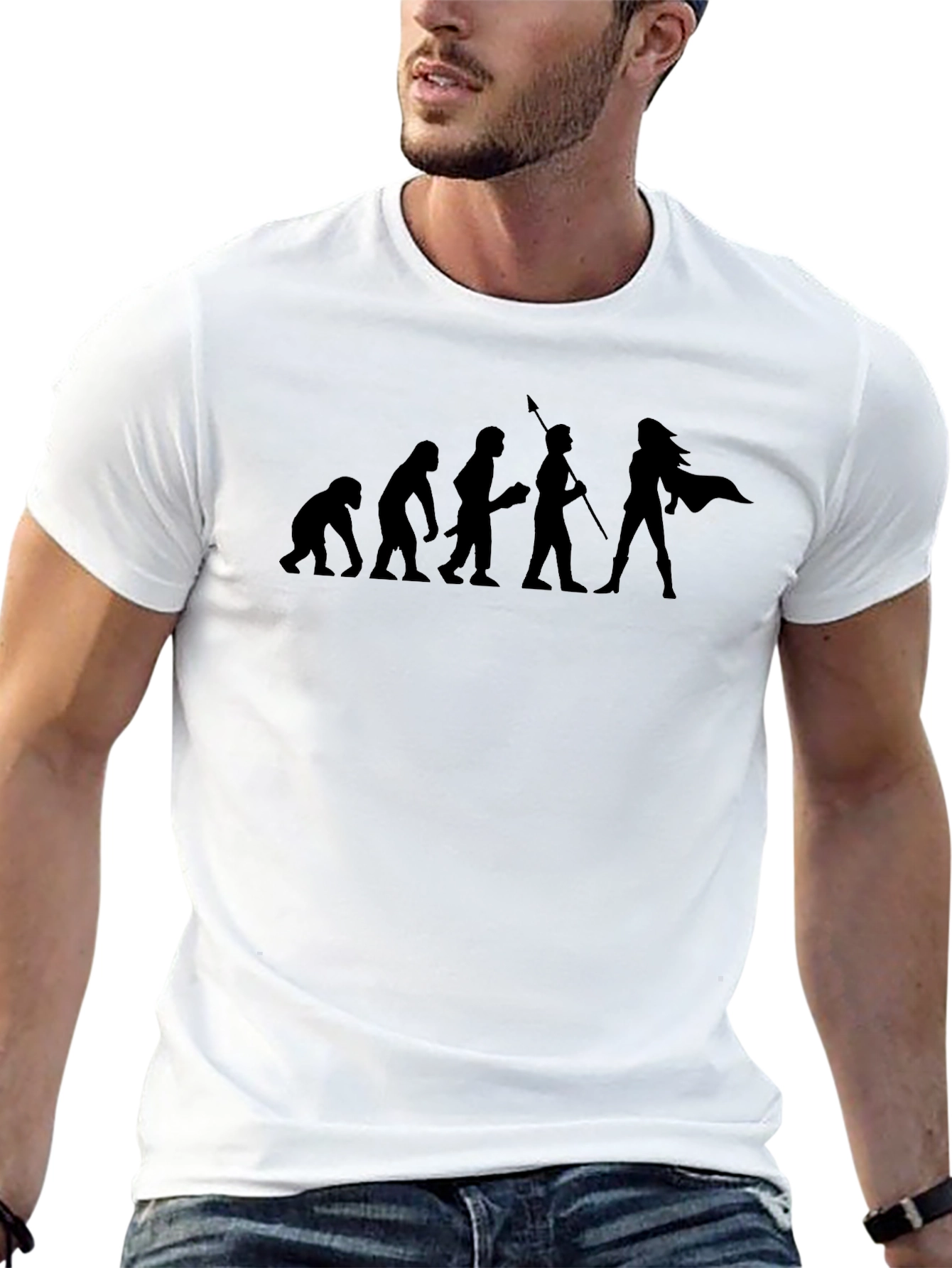 Evolution of the Woman Warrior T-Shirt - Black
