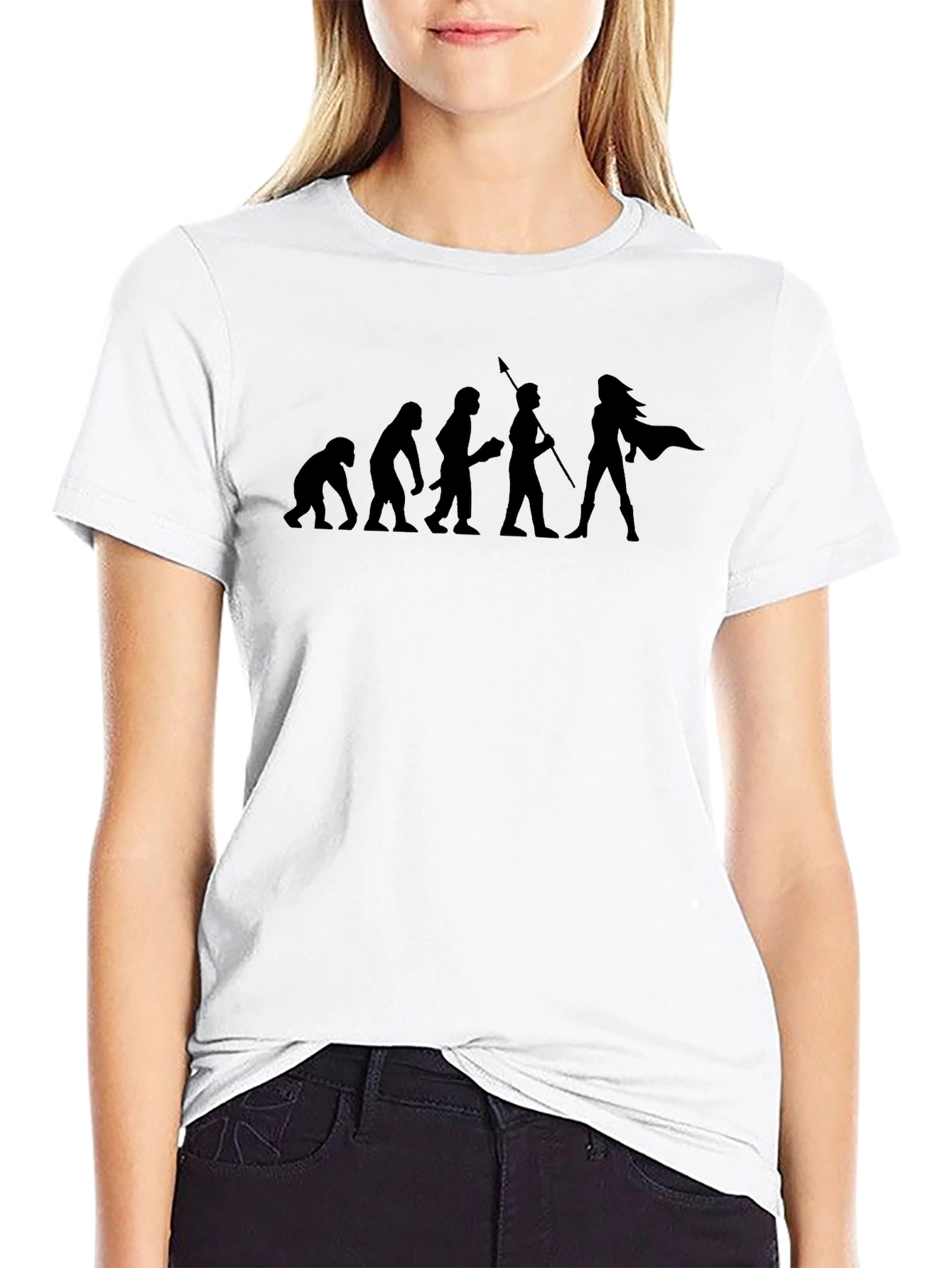 Evolution of the Woman Warrior T-Shirt - Black