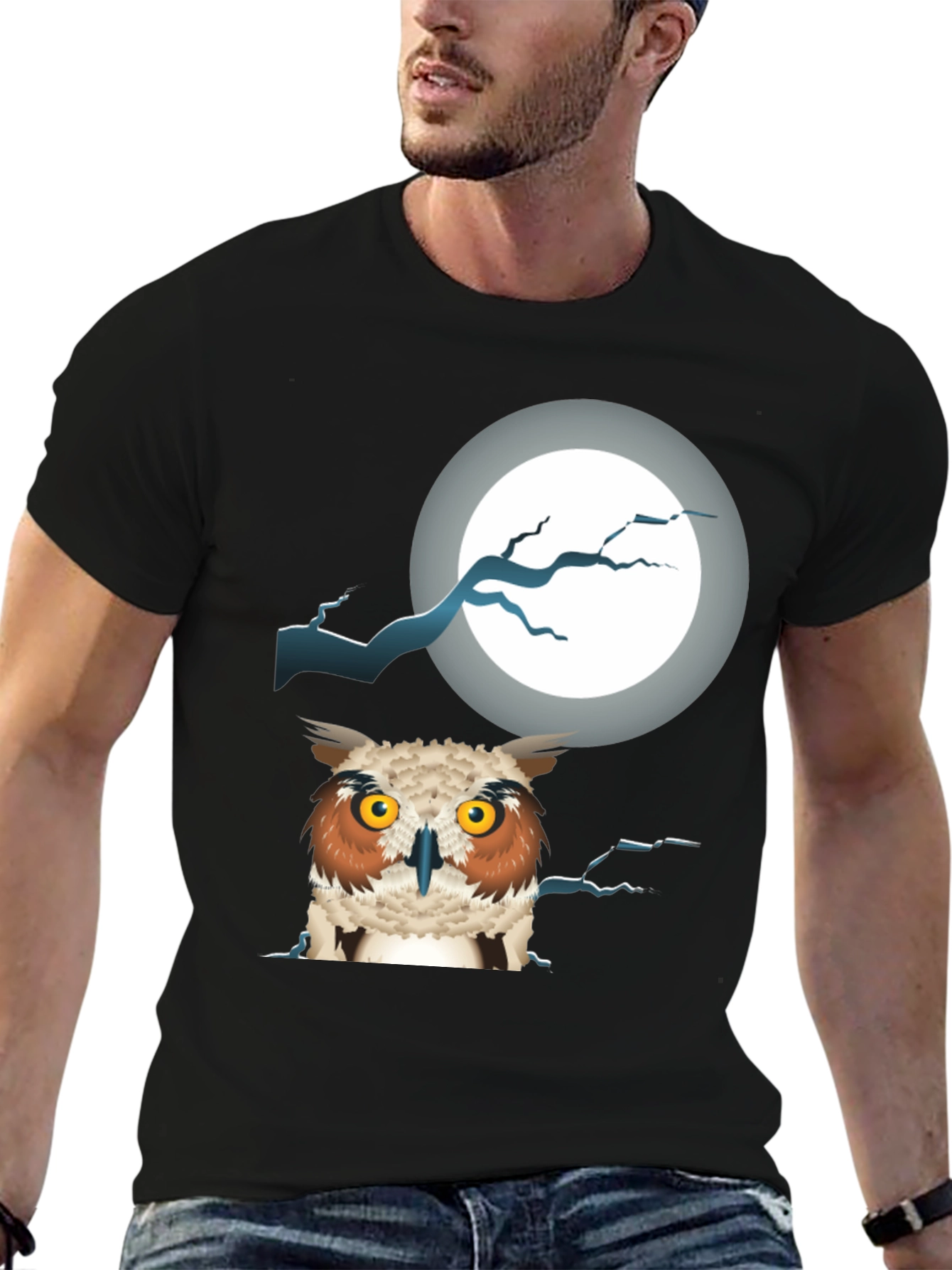Owl Under Moonlight Graphic Tee
