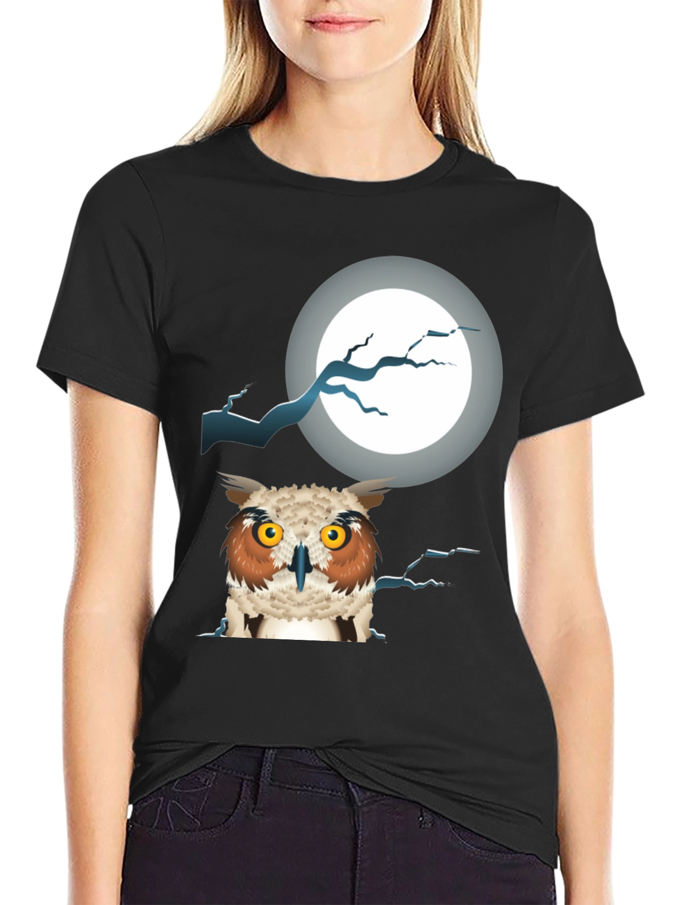Owl Under Moonlight Graphic Tee