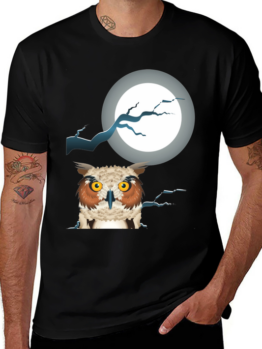Owl Under Moonlight Graphic Tee