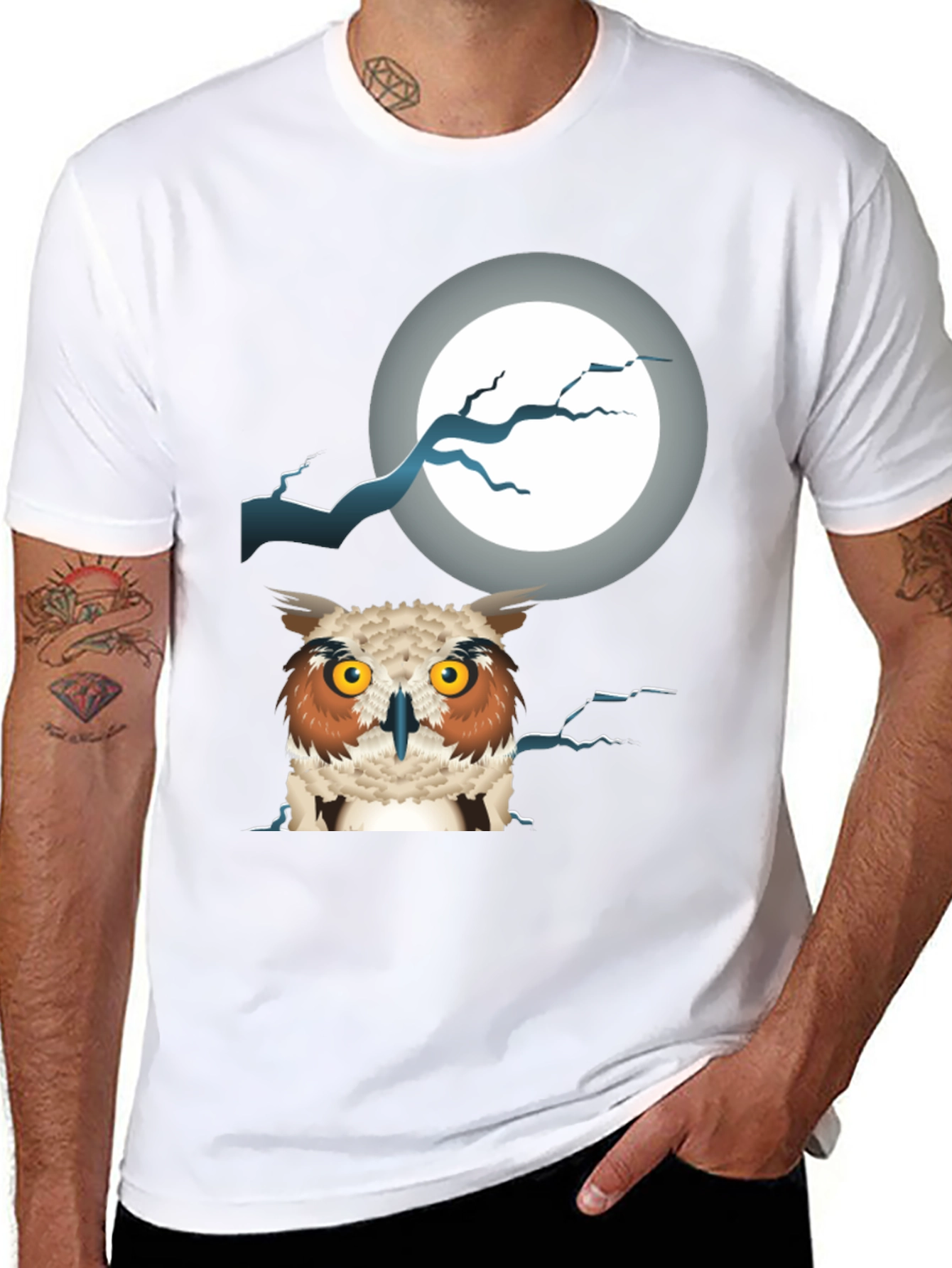 Owl Under Moonlight Graphic Tee