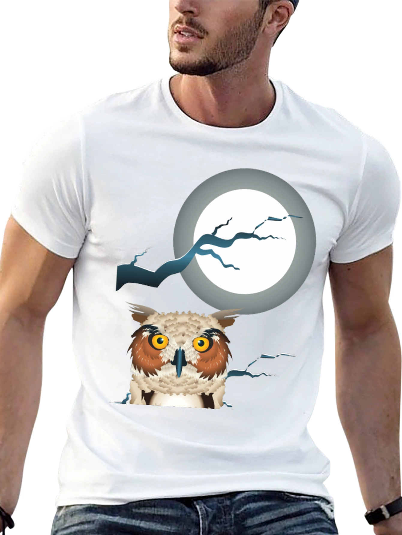 Owl Under Moonlight Graphic Tee