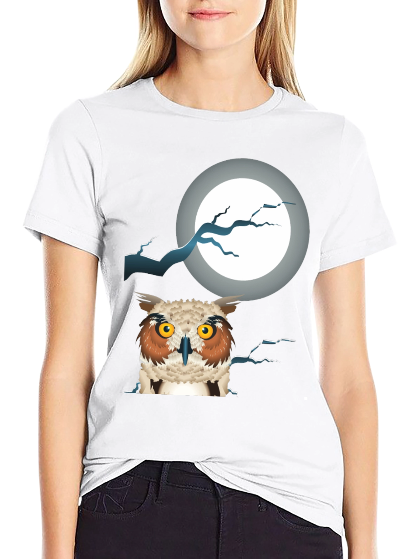 Owl Under Moonlight Graphic Tee